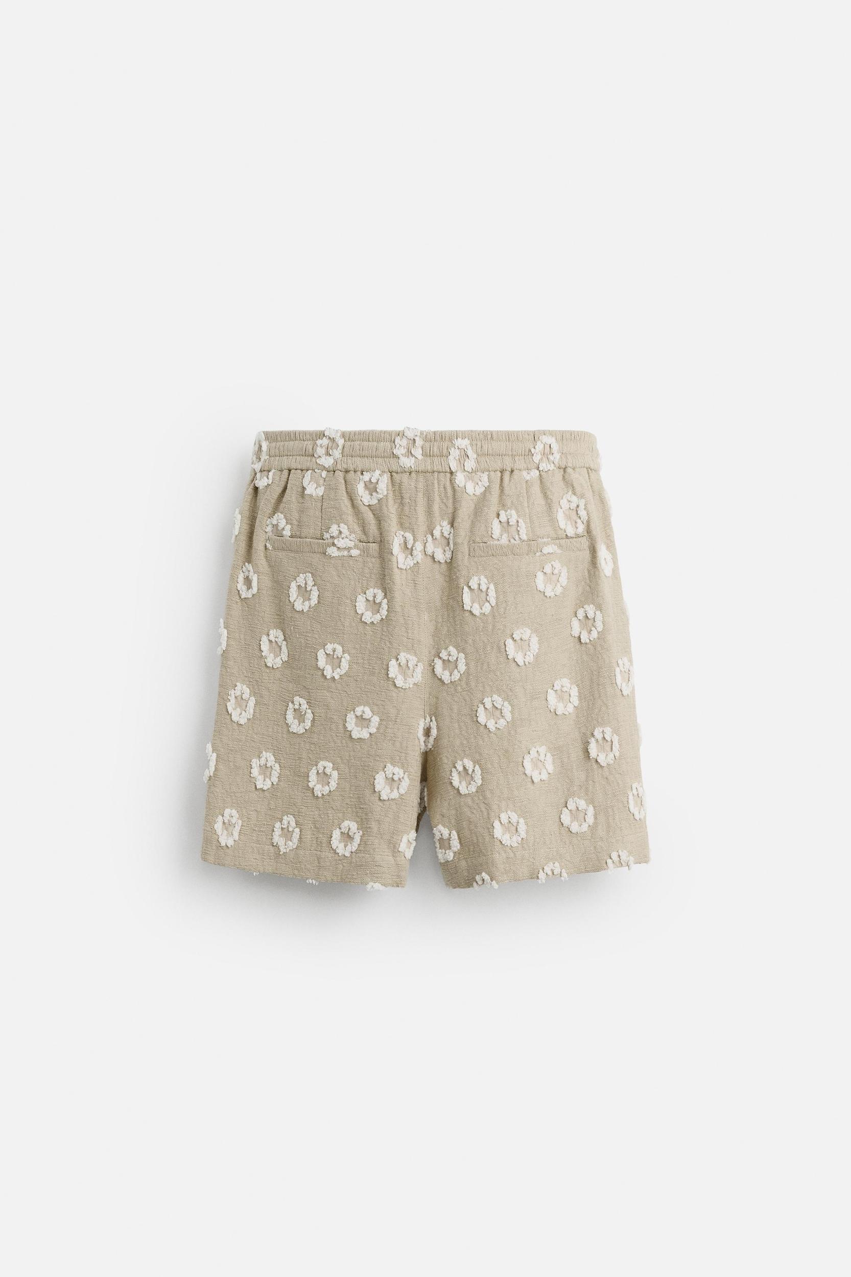 JACQUARD TEXTURED SHORTS Product Image
