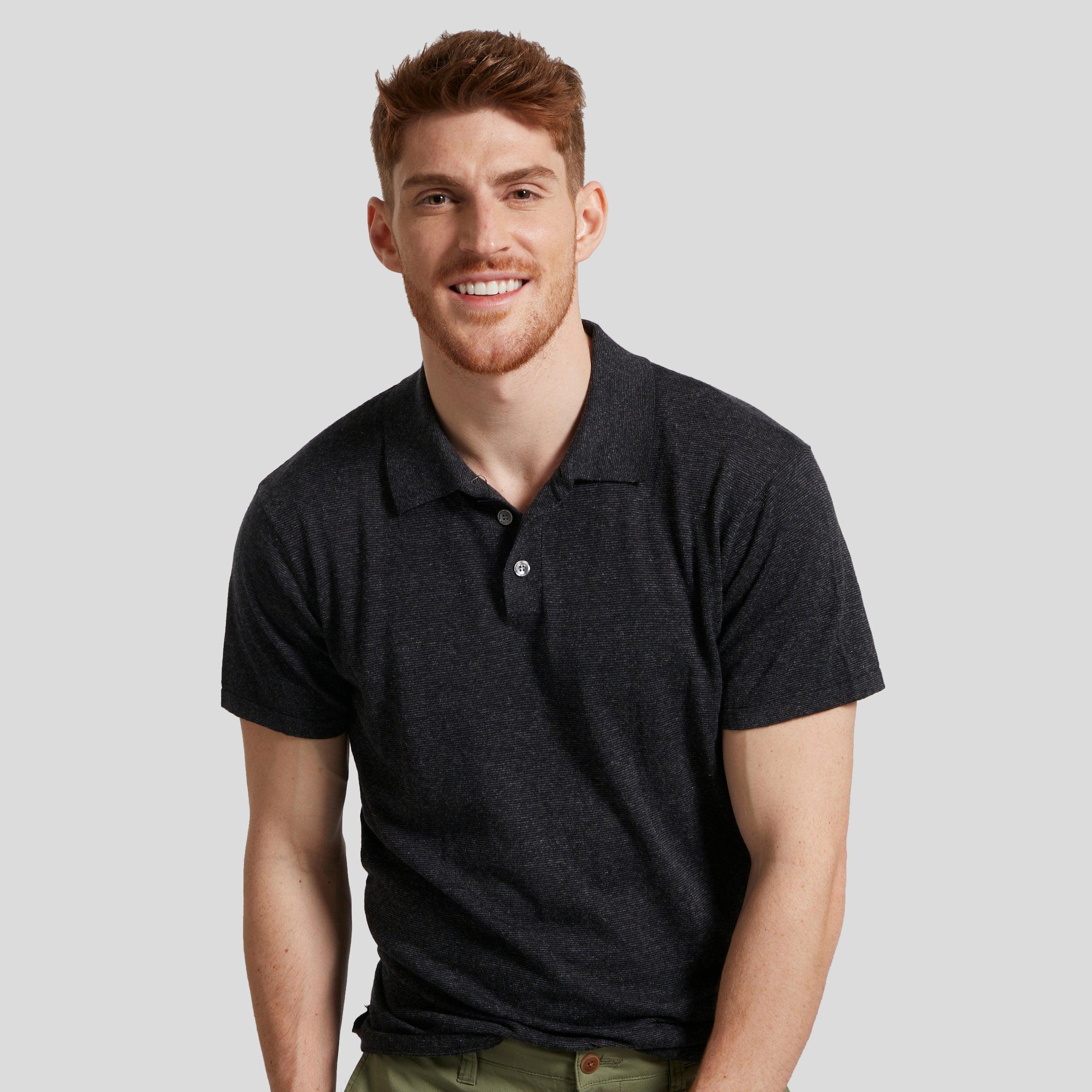 James Featherweight Sweater Polo - Charcoal Product Image
