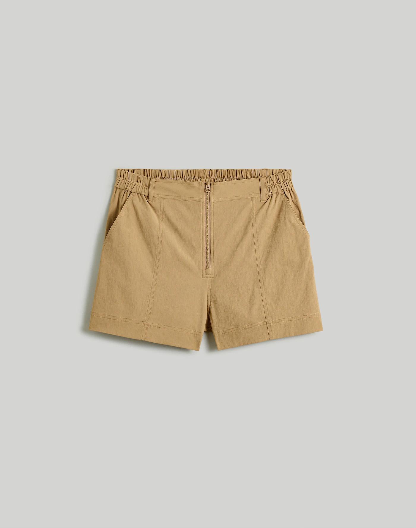 Zip-Front Tapered Shorts Product Image