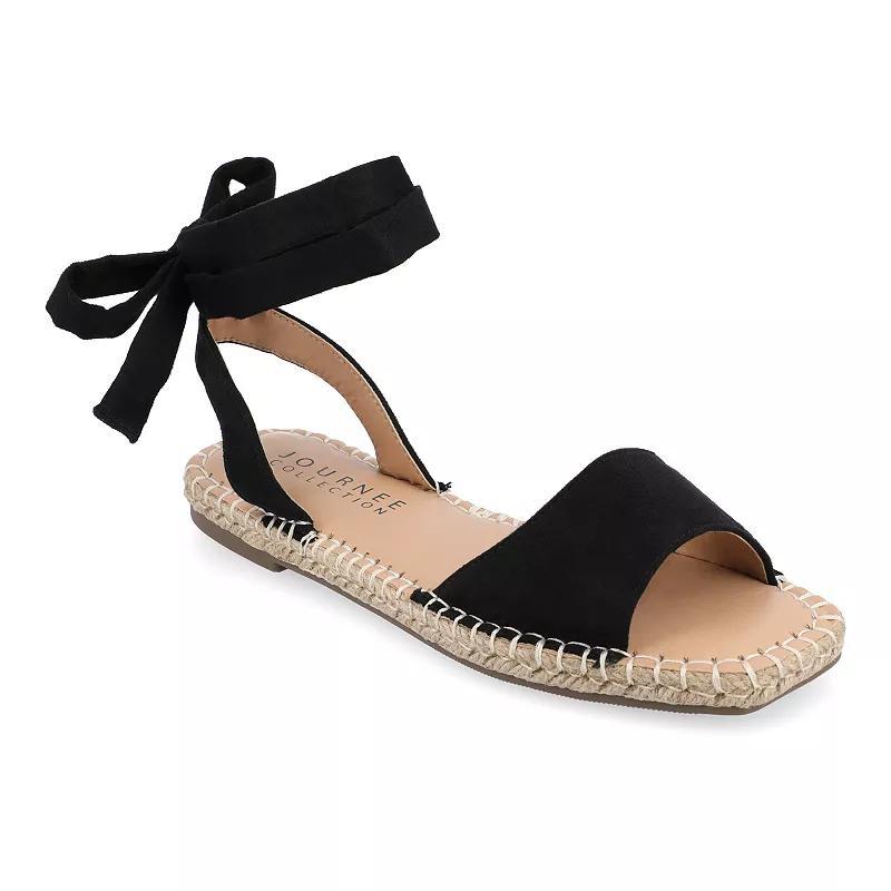 Journee Emelie Women's Espadrille Sandals, Size: 9 Wide, Black Product Image