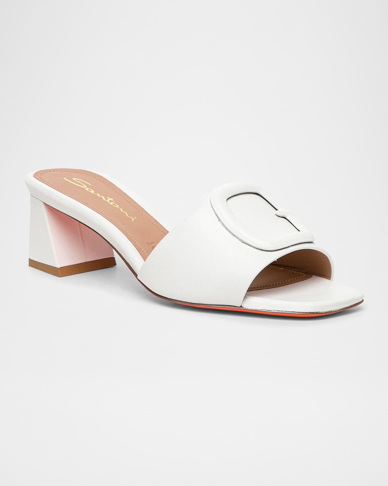 Marta Leather Buckle Mule Sandals Product Image