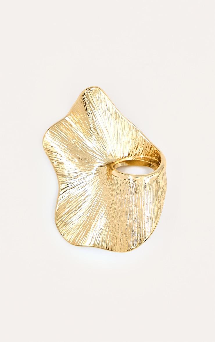 Gold Textured Overlap Statement Ring Product Image
