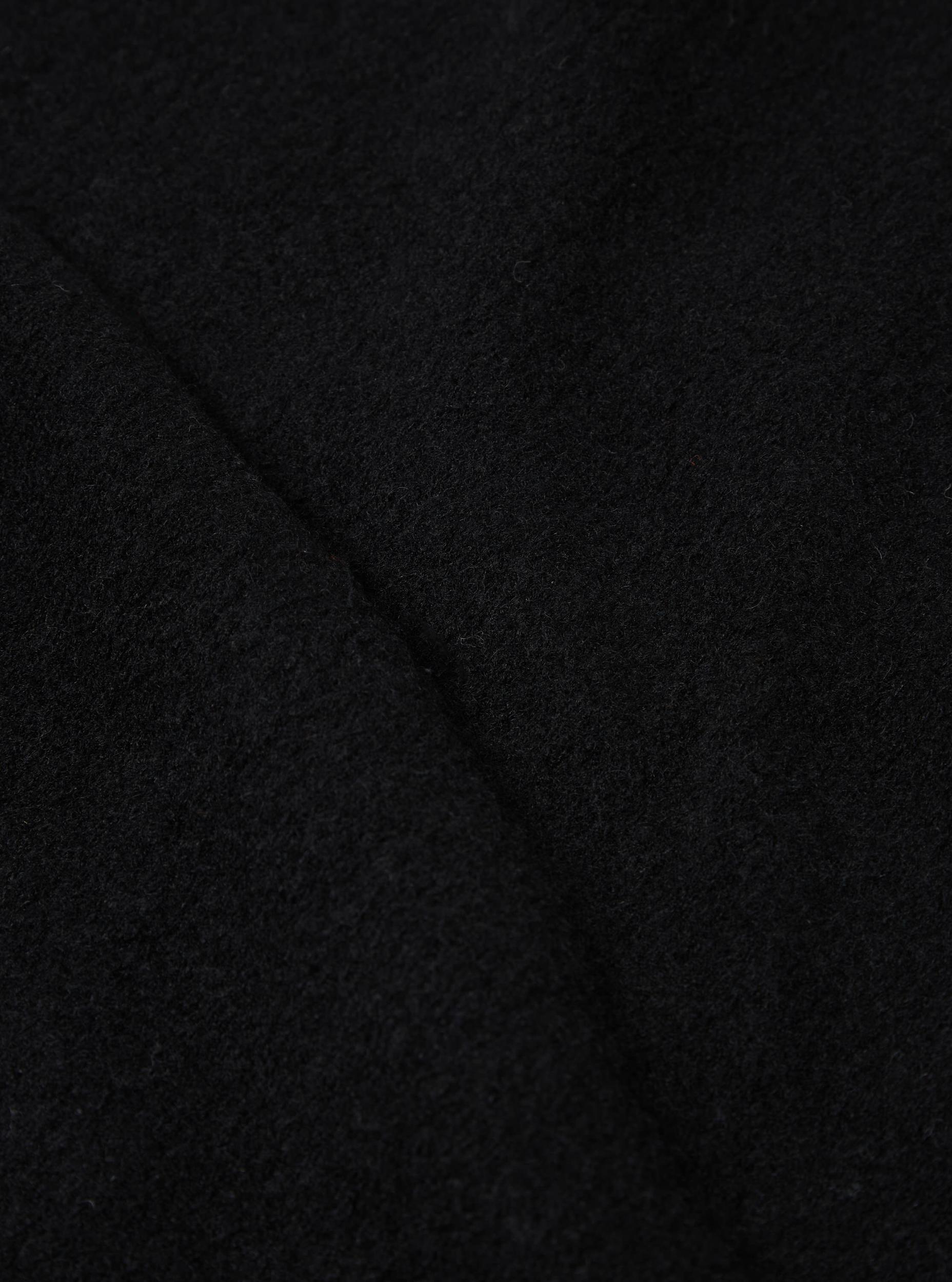 Universal Works Zip Waistcoat in Black Wool Fleece Product Image