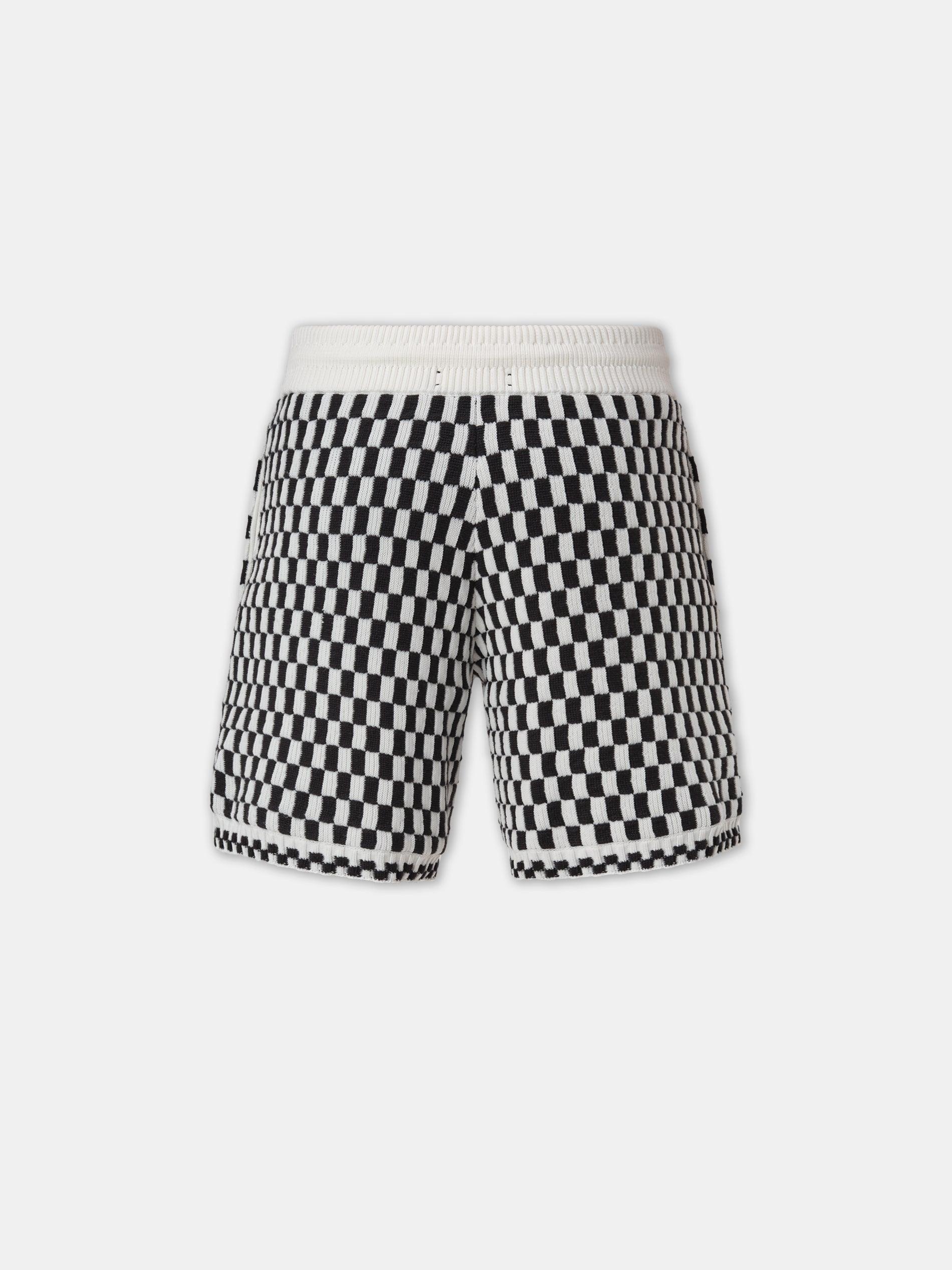 CHECKERED SHORT - Black Male Product Image