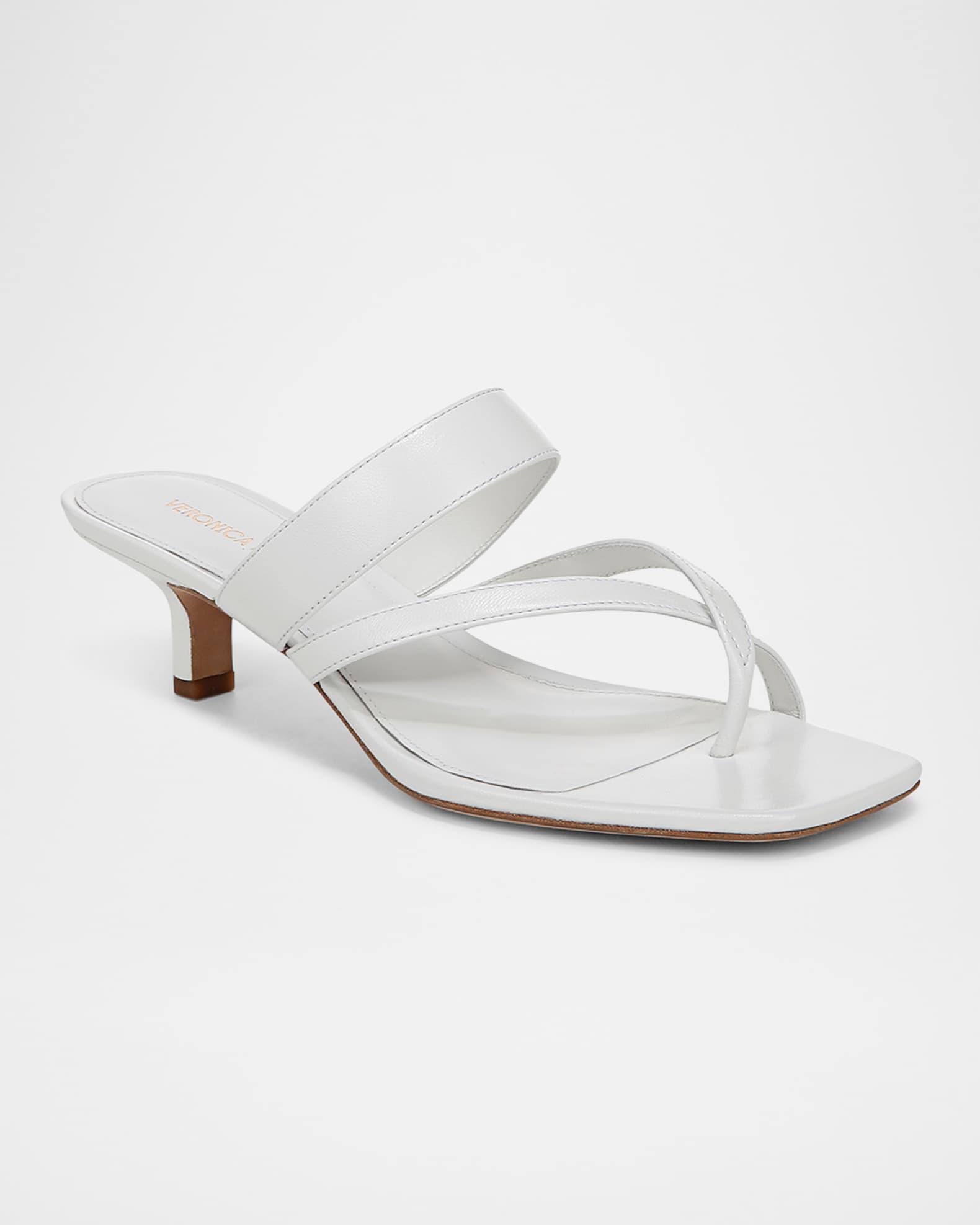 Alanis Leather Crisscross Slide Sandals Product Image