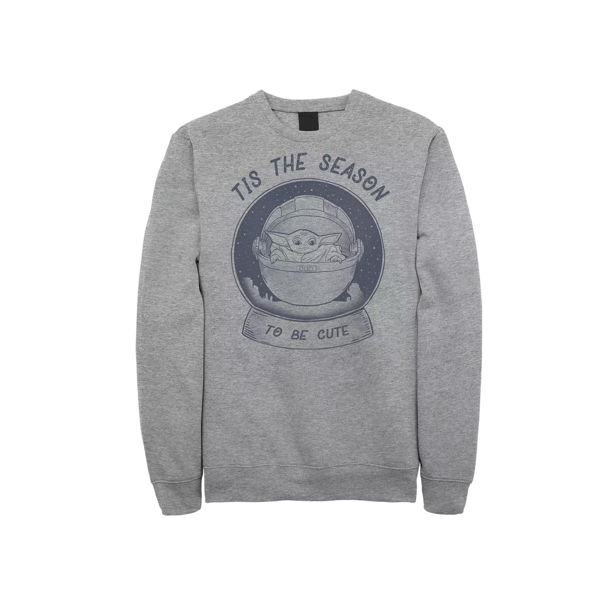 Men's Star Wars The Mandalorian The Child Christmas Tis The Season Sweatshirt,  Product Image