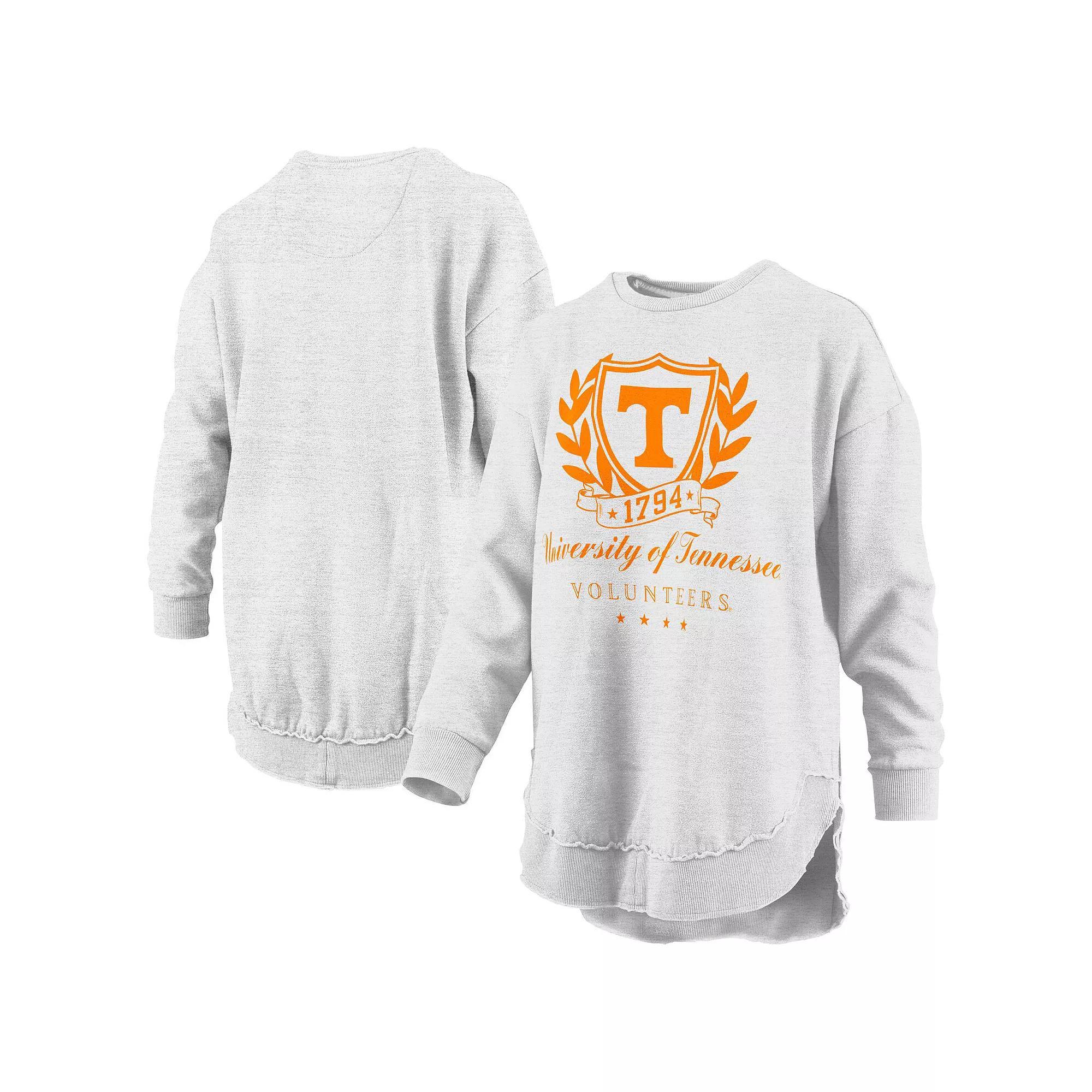 Women's Pressbox Heather Gray Tennessee Volunteers Field Day Melange Poncho Pullover Sweatshirt,  Product Image