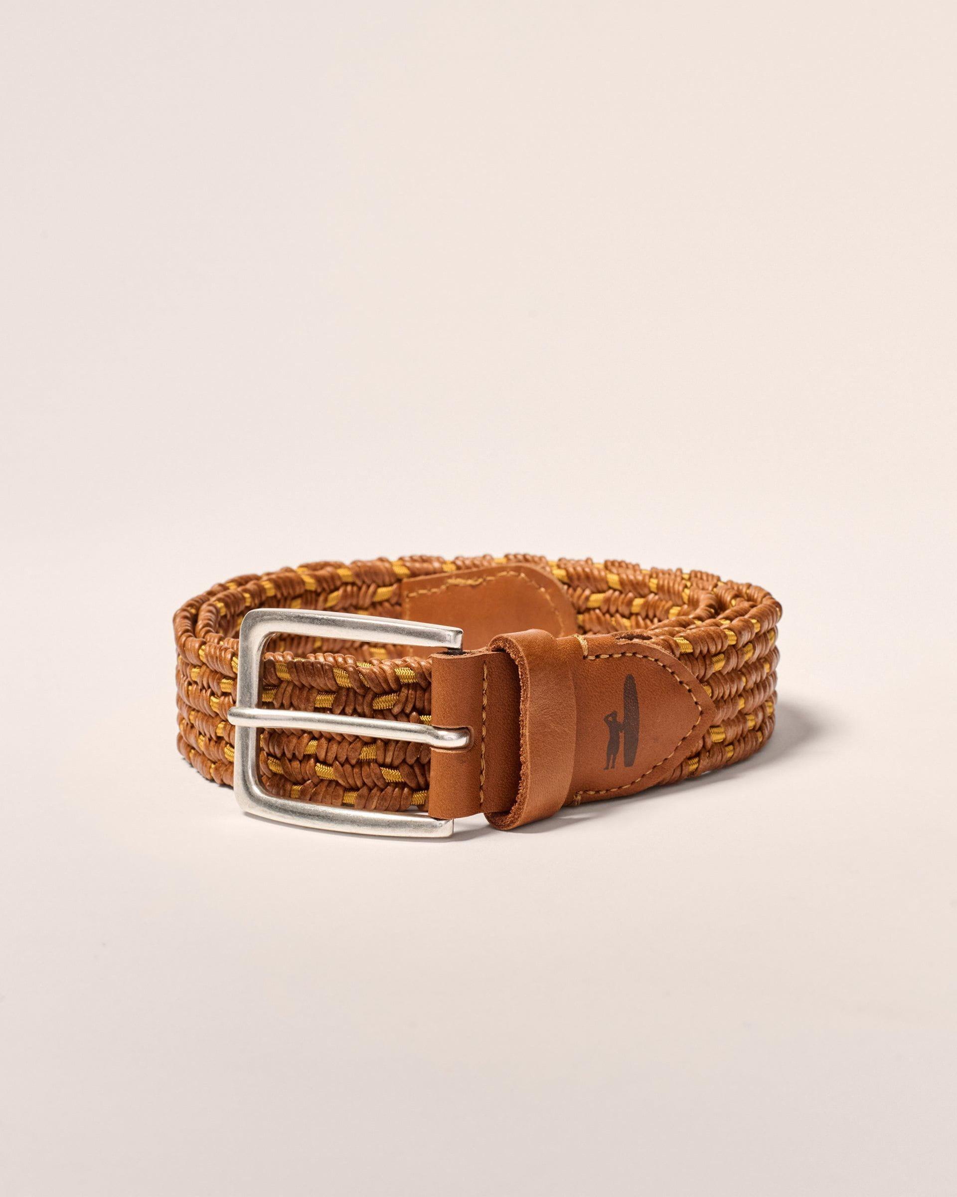 johnnie-O Tessuto Stretch Leather Belt Product Image