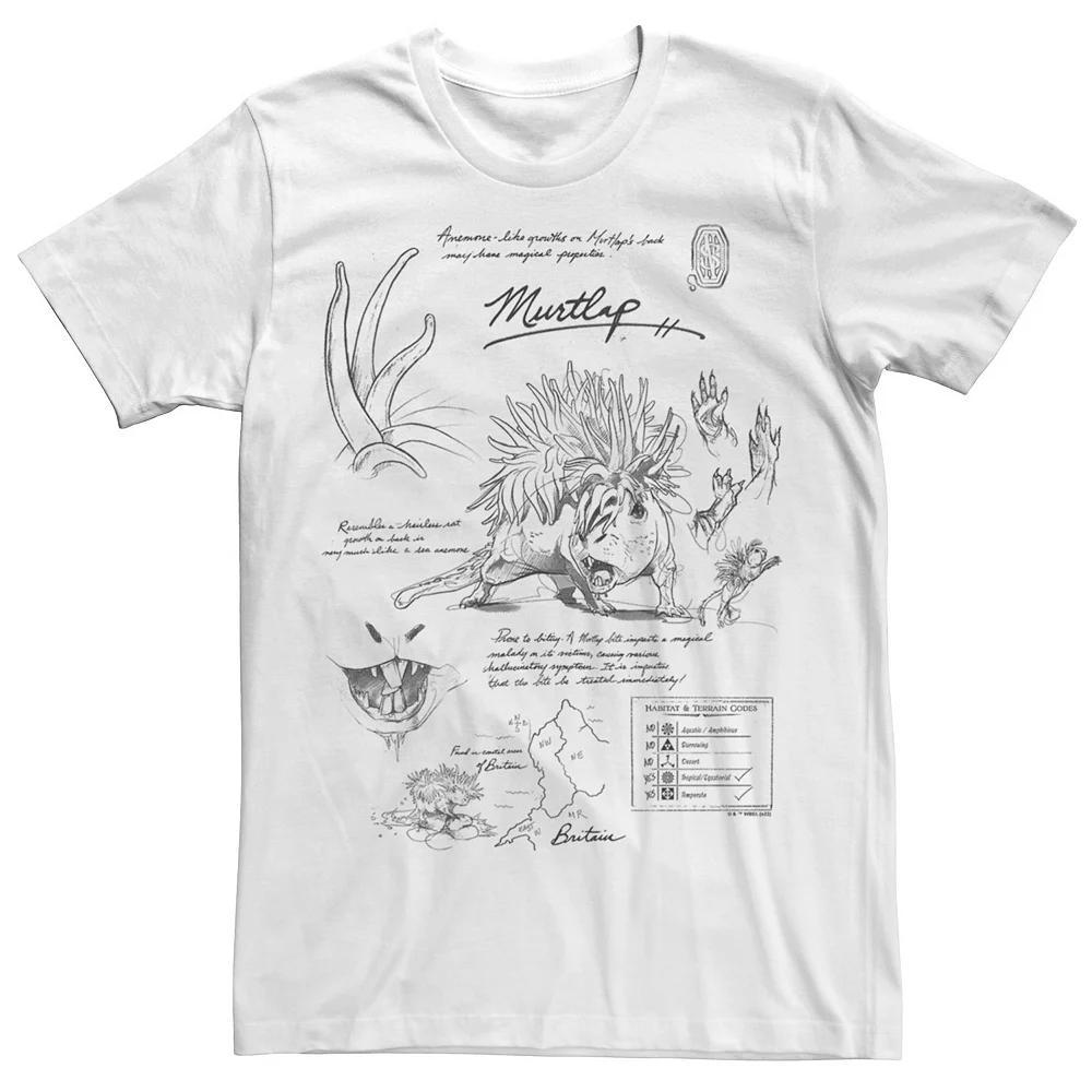 Men's Fantastic Beast Grindelwald Murtlap Study Notebook Sketch Tee,  Product Image