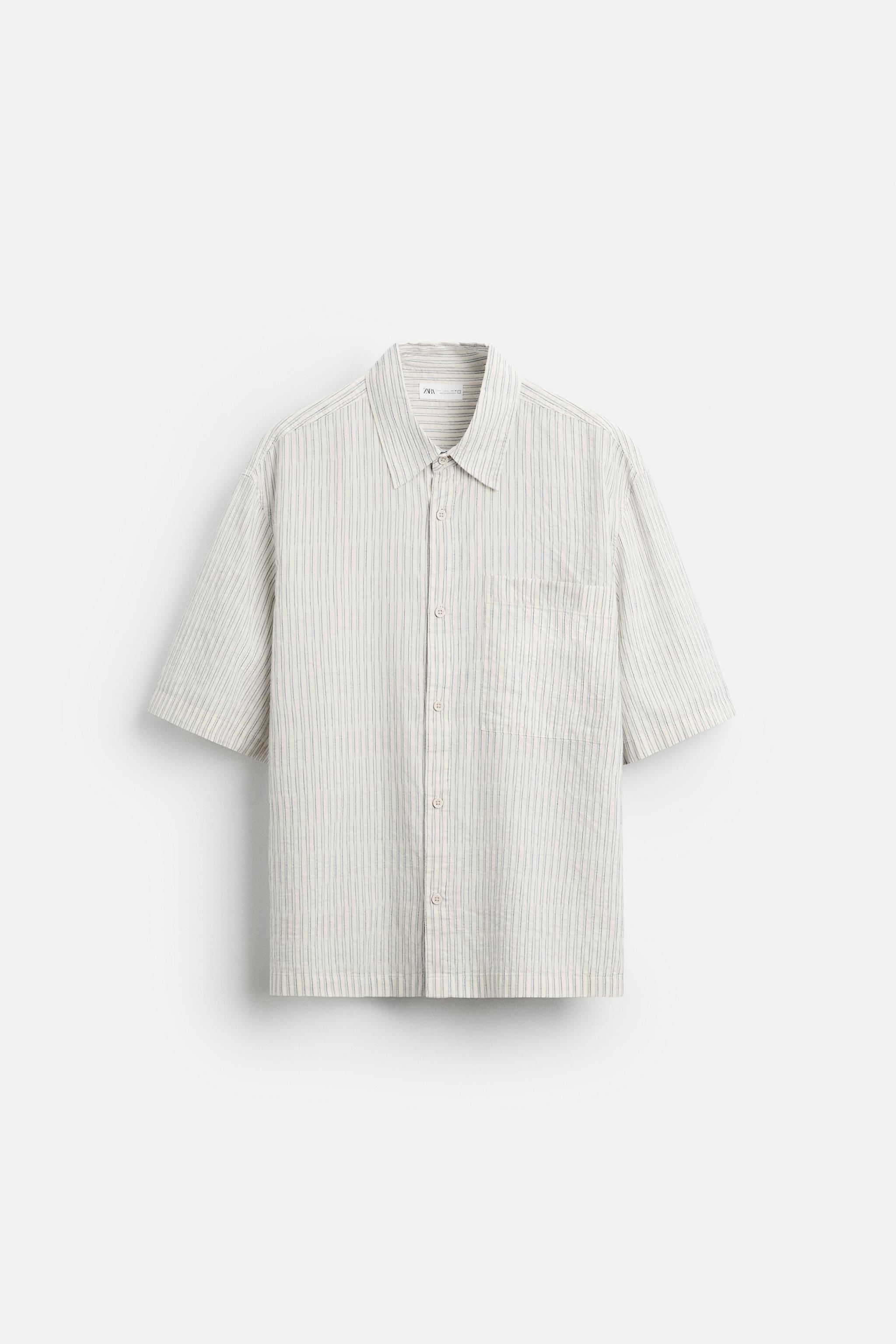 TEXTURED STRIPED SHIRT Product Image