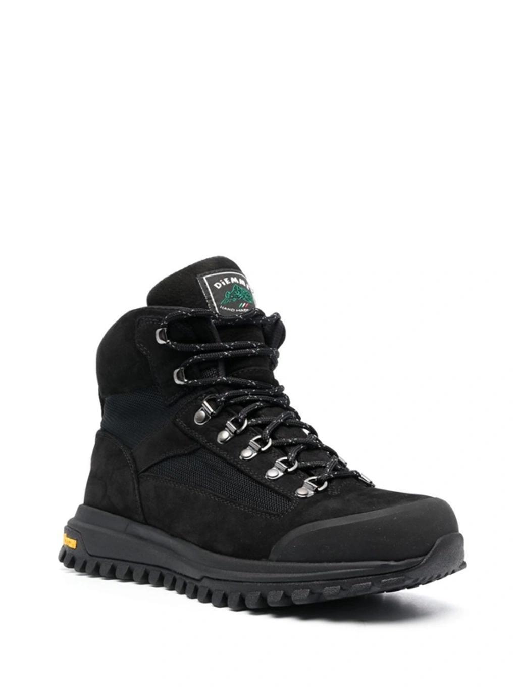 DIEMME One Hiker Nubuck And Mesh Boots In Black Product Image