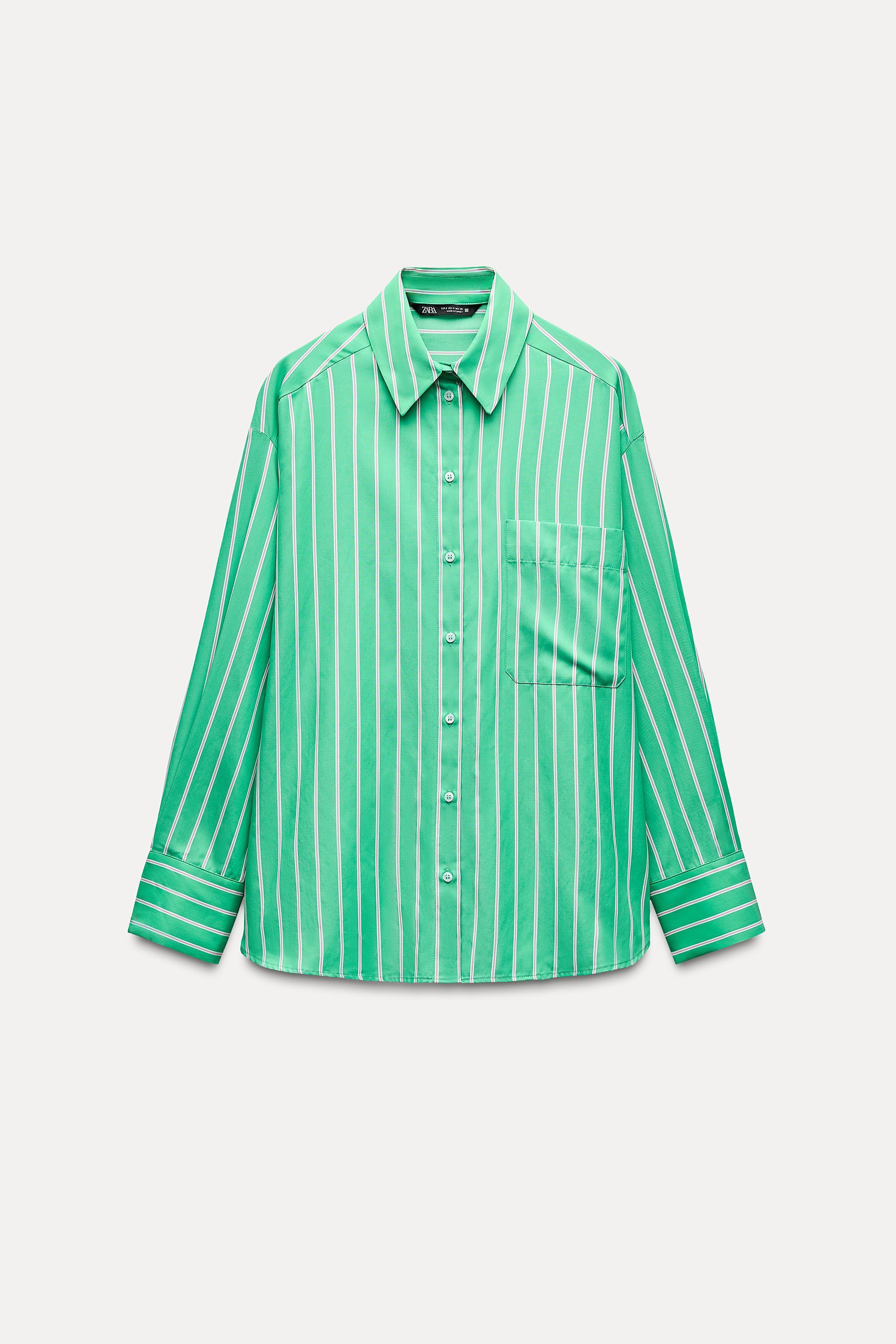 OVERSIZE STRIPED POPLIN SHIRT Product Image