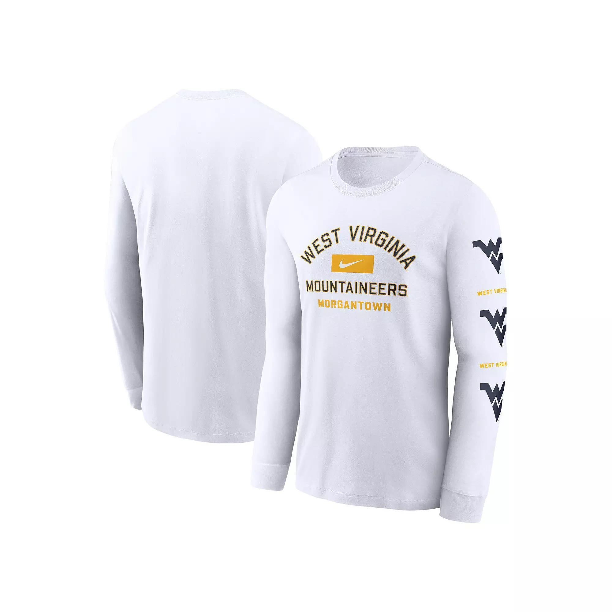 Men's Nike White West Virginia Mountaineers Primetime Classic Location Long Sleeve T-Shirt, Size: Medium Product Image