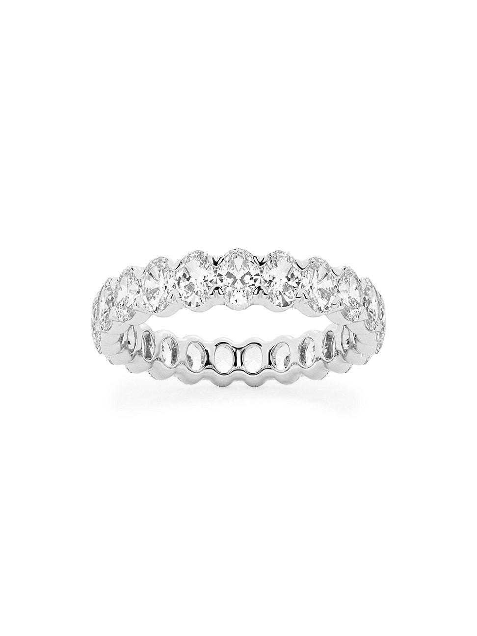 Womens Platinum & Oval Lab-Grown Diamond Eternity Band/2.00-5.00 TCW Product Image