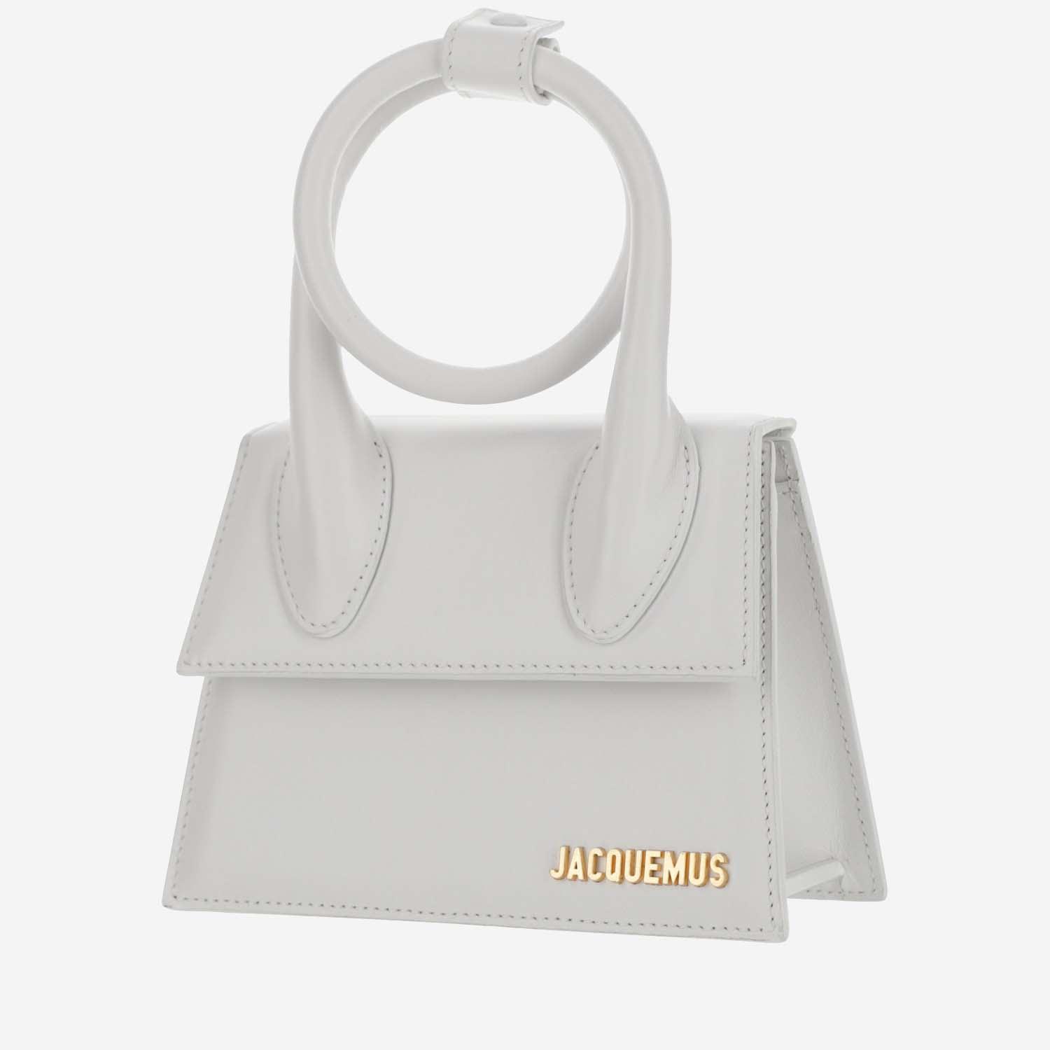 JACQUEMUS Le Chiquito Noeud Bag In White Product Image