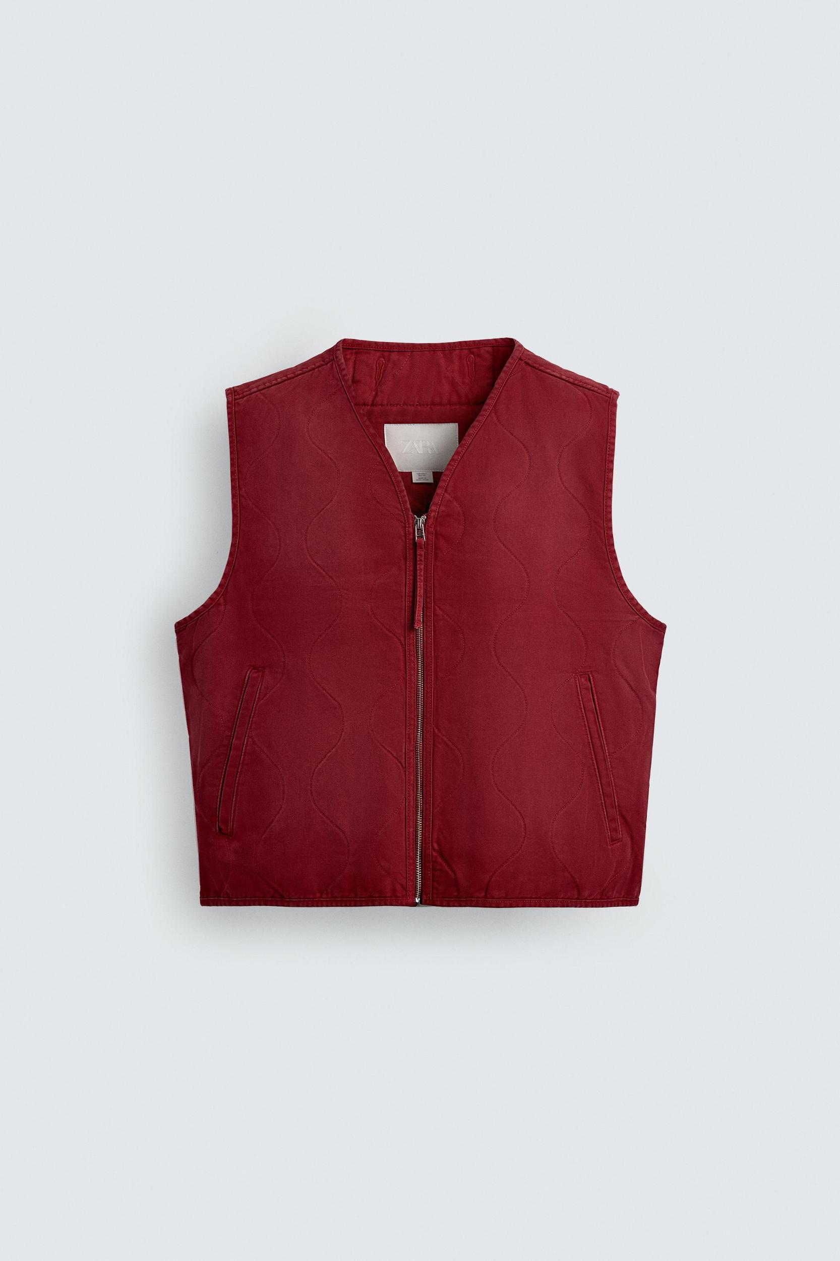 WASHED TOPSTITCHED VEST Product Image