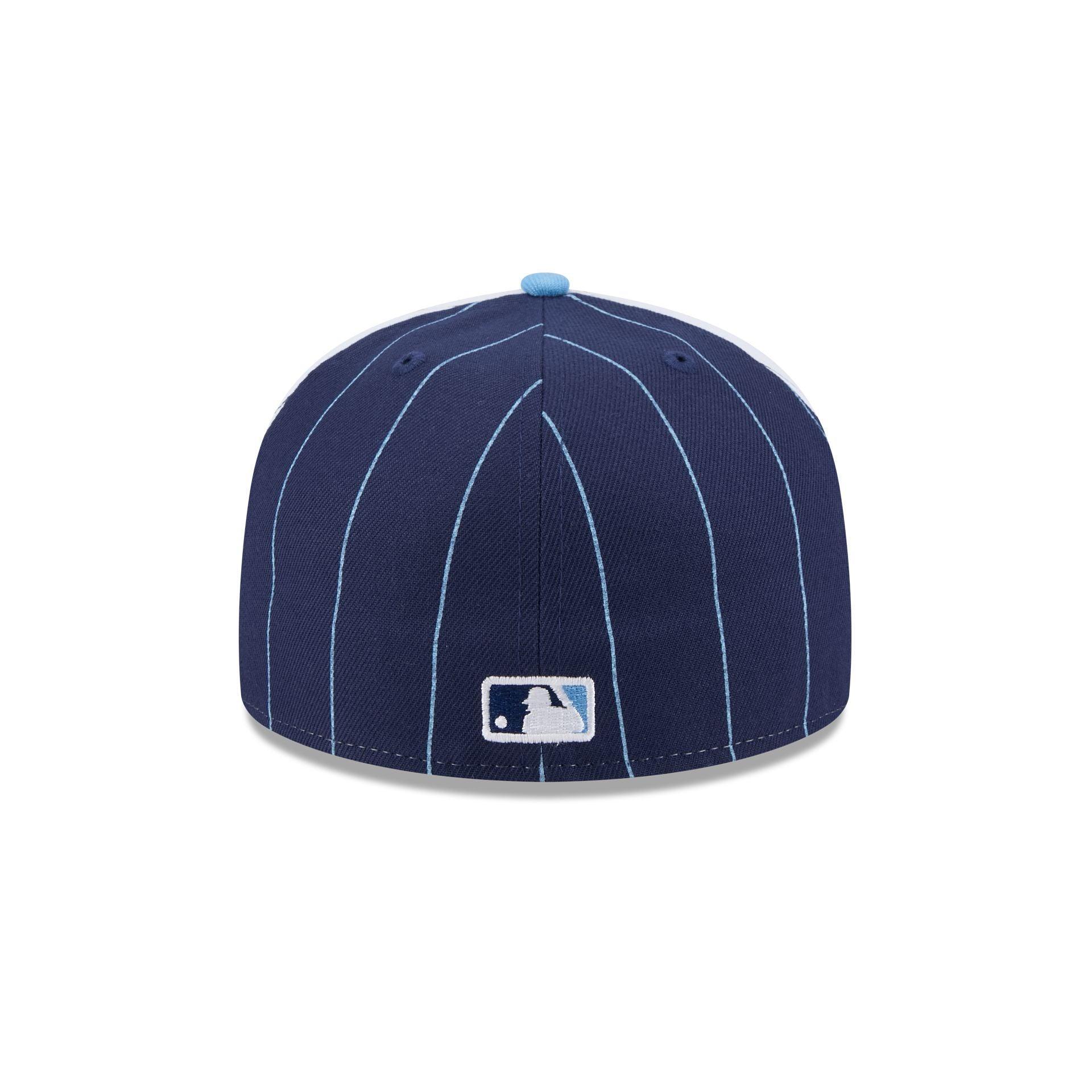 Tampa Bay Rays Pinstripe League Pin 59FIFTY Fitted Hat Male Product Image