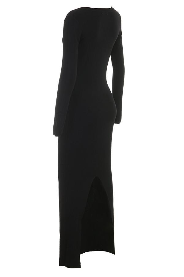 Keeya Black Knit Maxi Dress Product Image