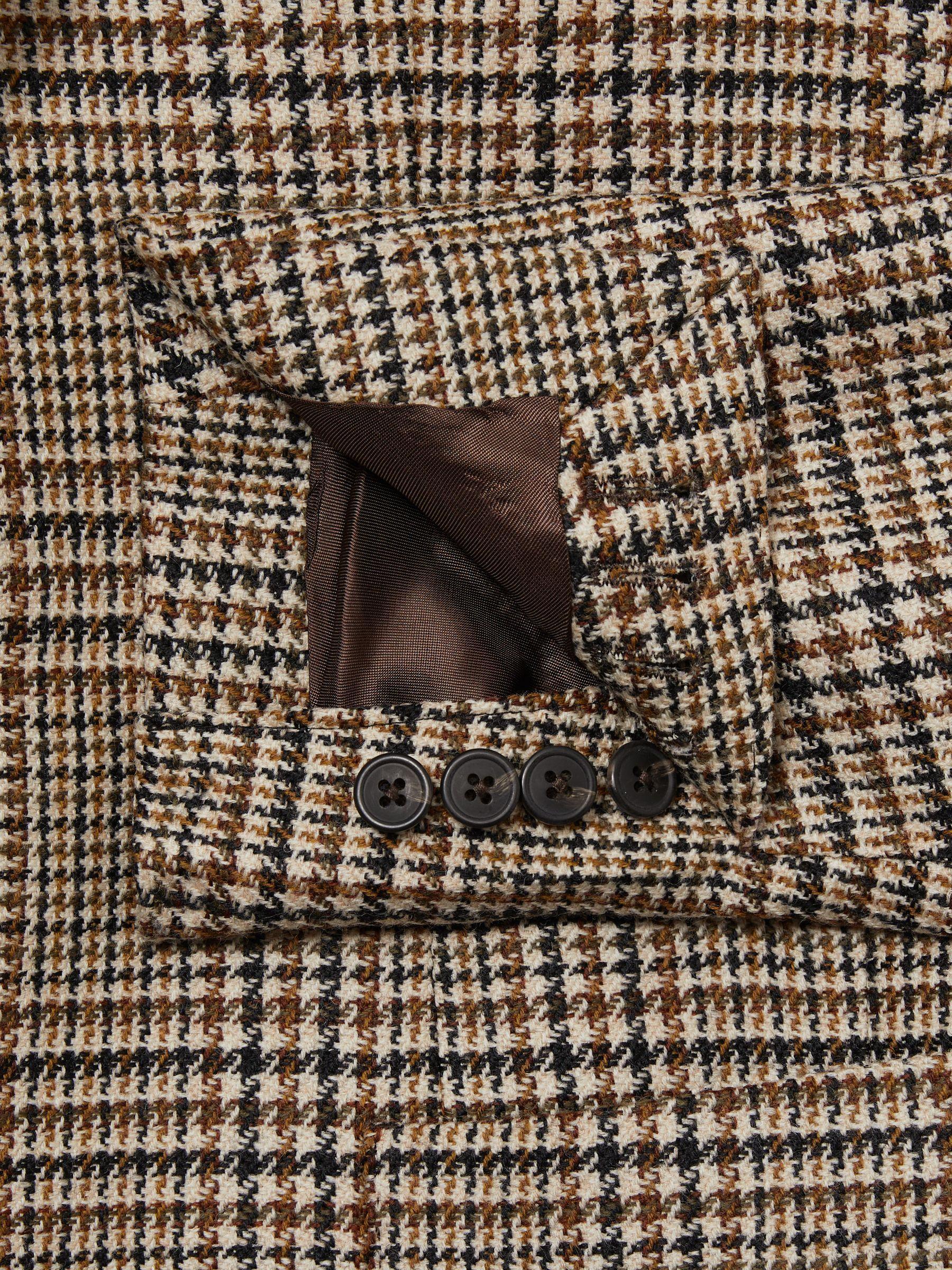 Atelier Single-Breasted Blazer in Wool Prince of Wales-Check in Brown Product Image