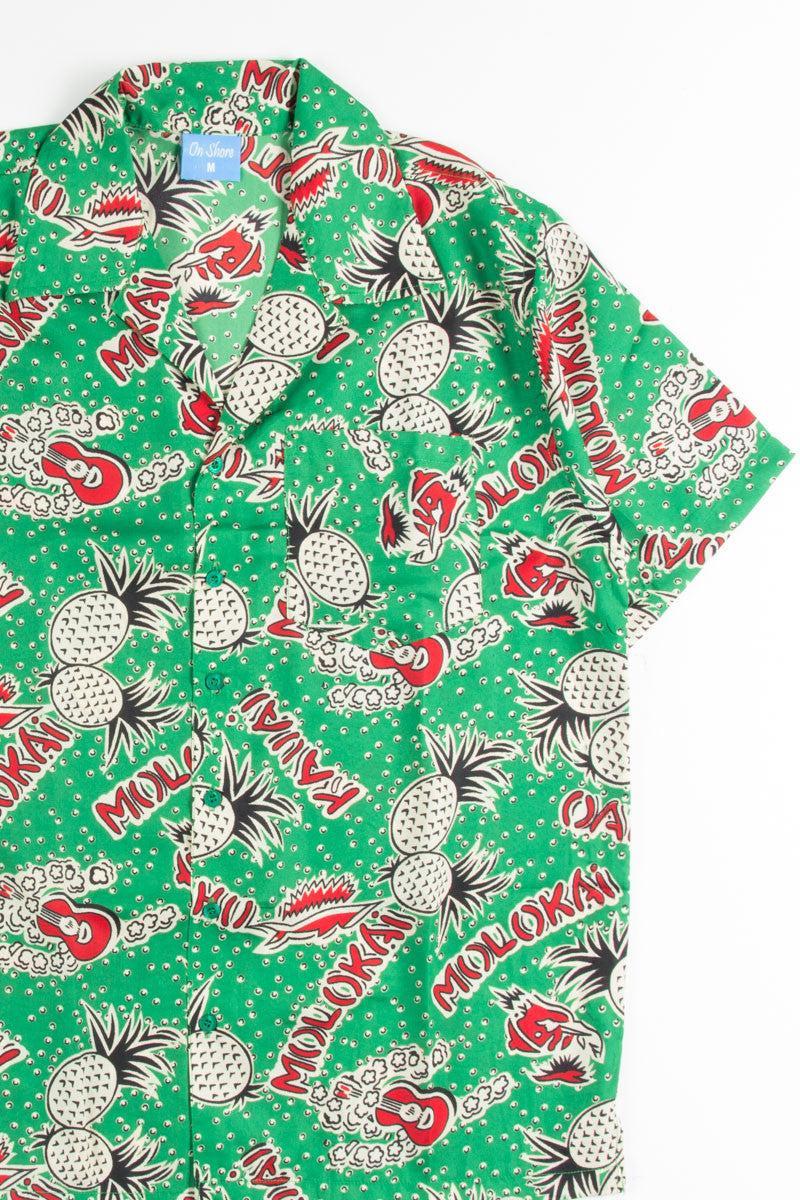 Green Hawaiian Islands Pineapple Hawaiian Shirt Product Image