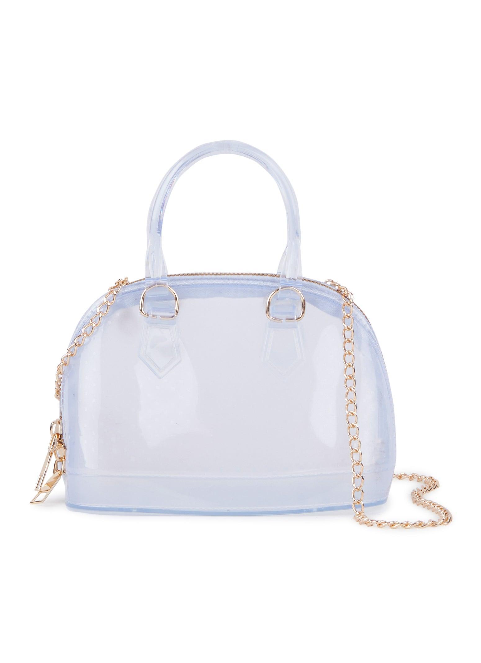 Womens Clear Jelly Dome Crossbody Handbag Product Image