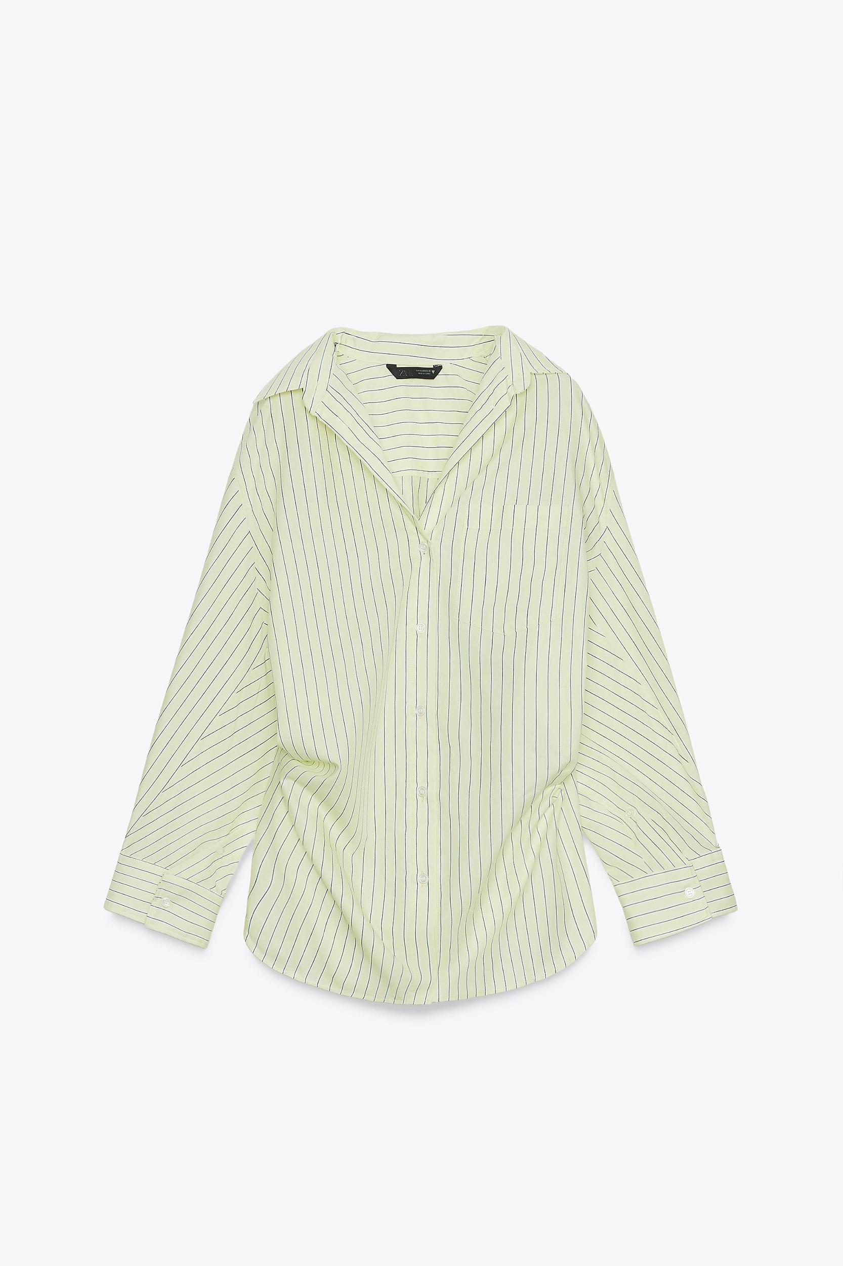 OVERSIZED STRIPED POPLIN SHIRT Product Image