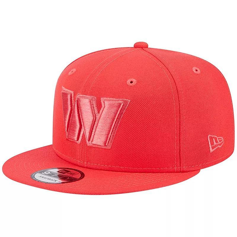 Mens New Era Red Washington Commanders Color Pack Brights 9FIFTY Snapback Hat Product Image