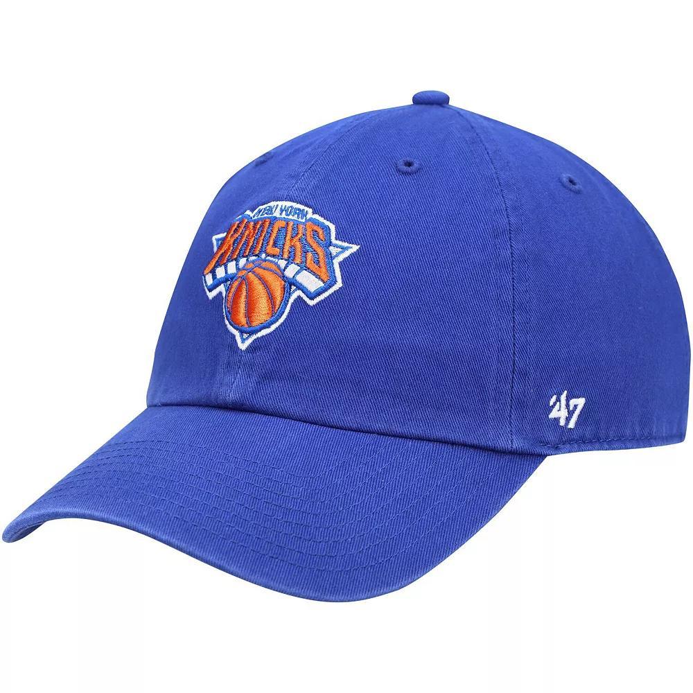 Men's '47 Blue New York Knicks Logo Clean Up Adjustable Hat Product Image