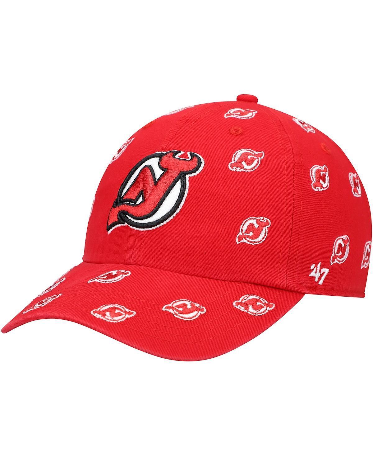 Womens 47 Red New Jersey Devils Confetti Clean Up Logo Adjustable Hat Product Image