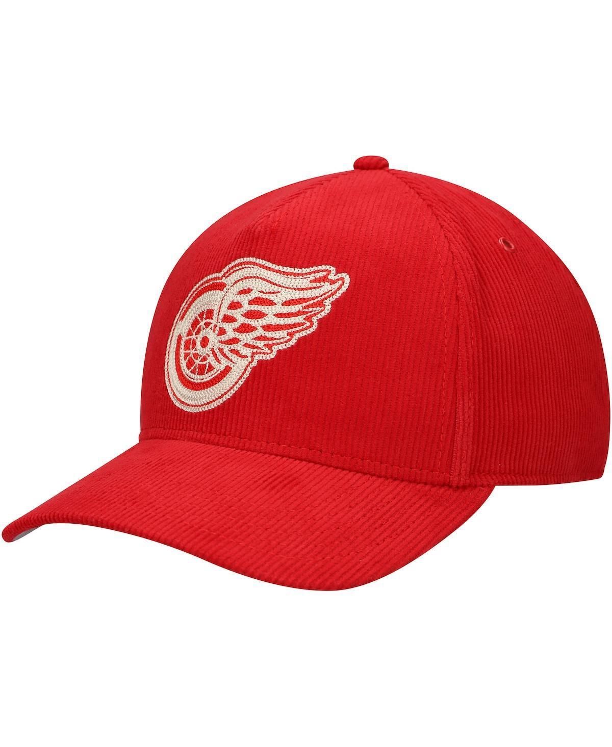 Men's American Needle Red Detroit Red Wings Corduroy Chain Stitch Adjustable Hat Product Image