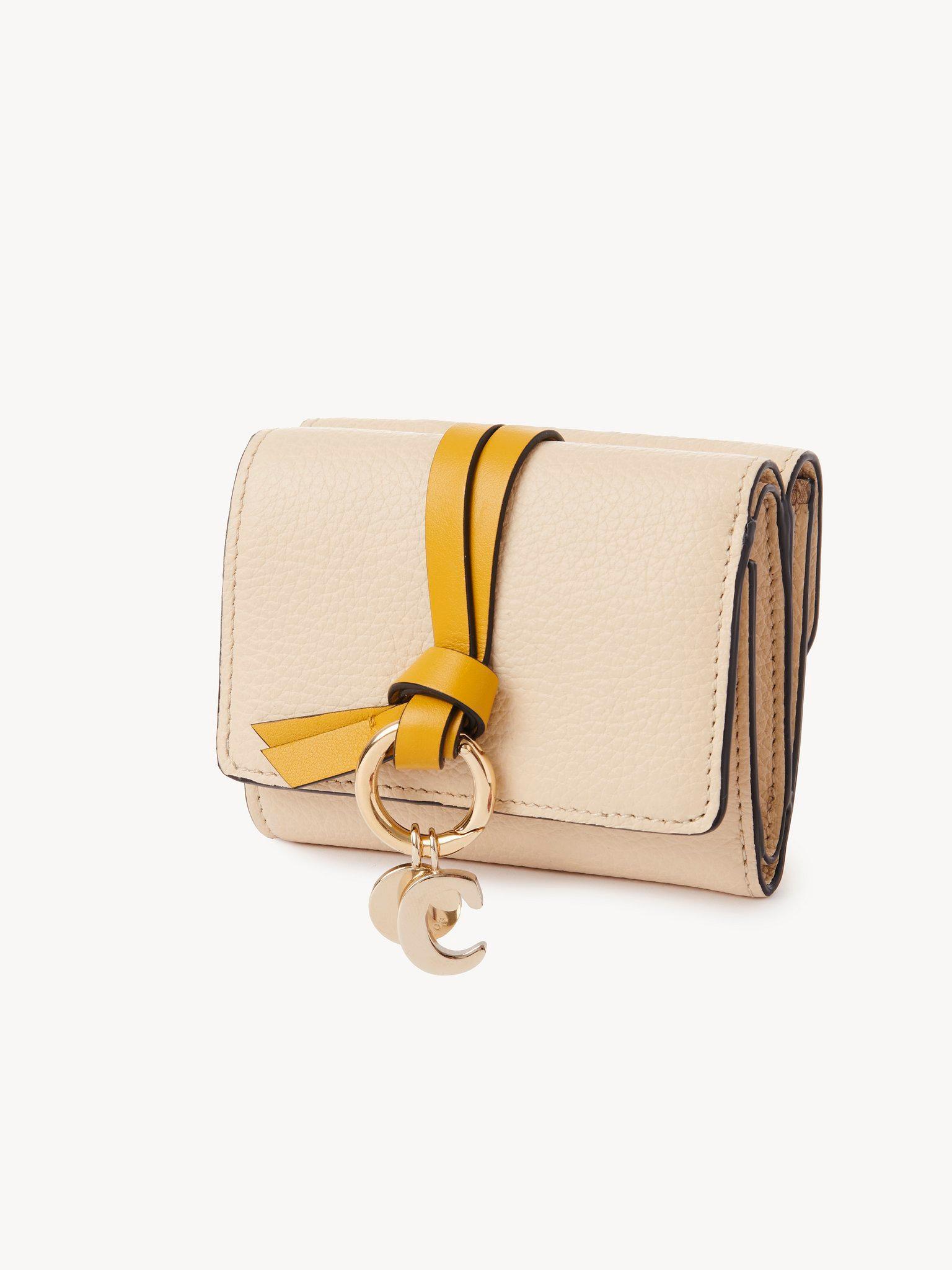 Mini Alphabet tri-fold in grained leather Product Image