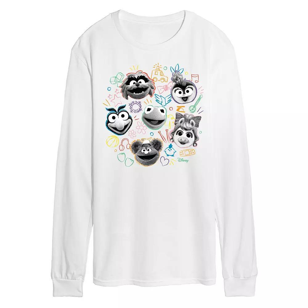 Disney's Muppets Babies Men's Faces Long Sleeve Graphic Tee,  Product Image