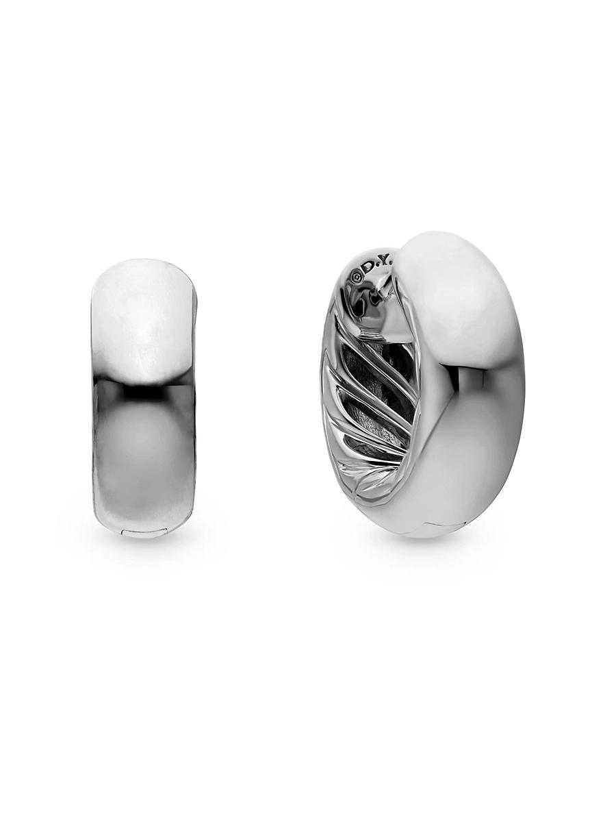 Sculpted Cable Huggie Hoop Earrings in Silver, 4.8mm, 0.5L Product Image