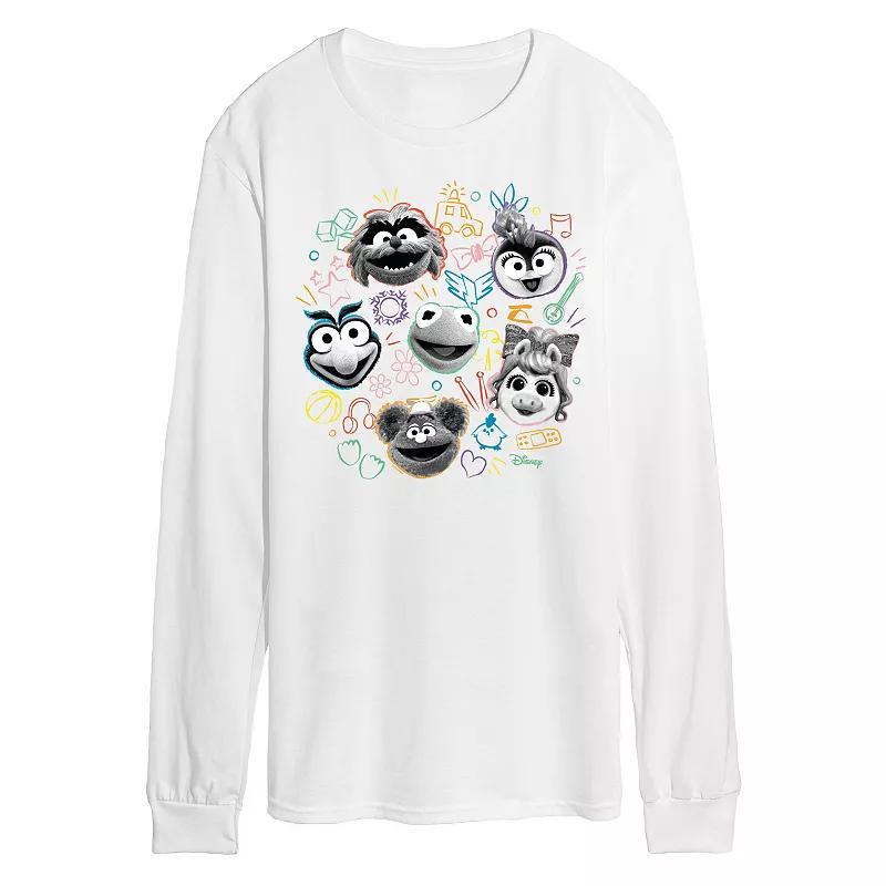 Disney's Muppets Babies Men's Faces Long Sleeve Graphic Tee,  Product Image