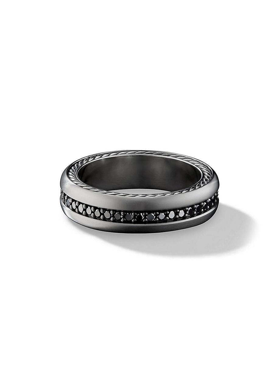 Mens Streamline Band Ring in Grey Titanium Product Image