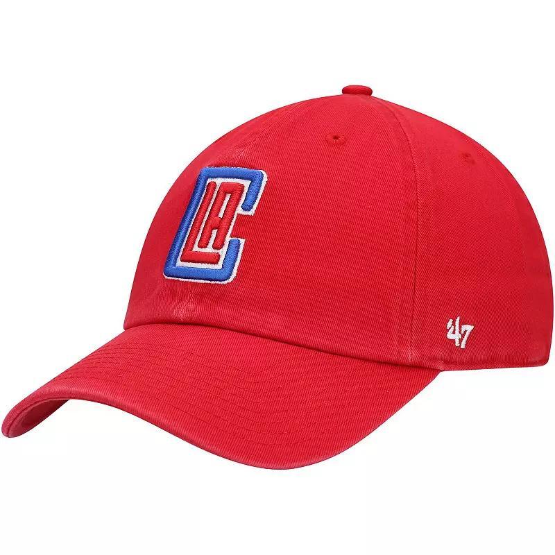 Men's '47 Red LA Clippers Team Clean Up Adjustable Hat Product Image