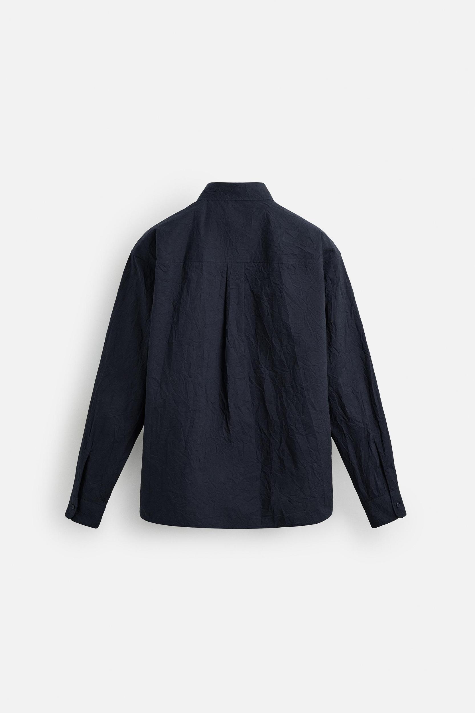 CRINKLED EFFECT COTTON SHIRT Product Image