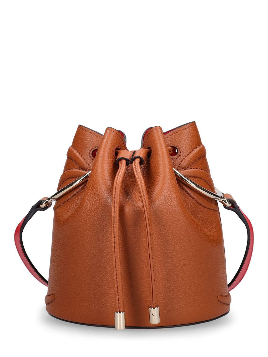 CHRISTIAN LOUBOUTIN By Your Side Leather Bucket Bag In Brown Product Image