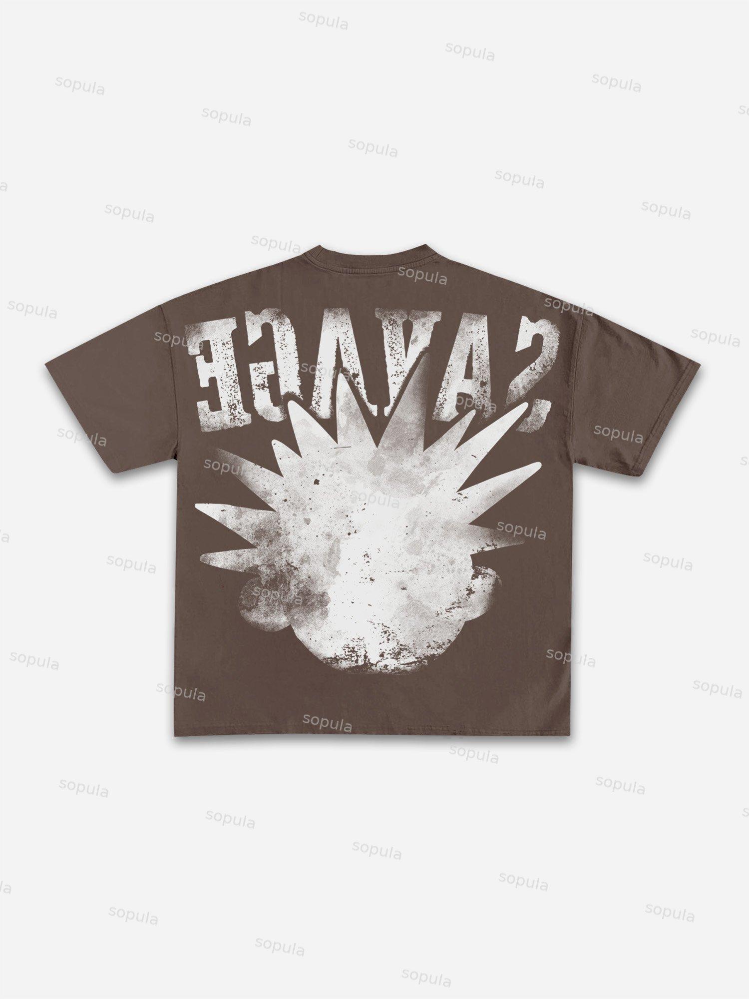 Savage The Brain Explodes Graphic Cotton T-shirt Product Image