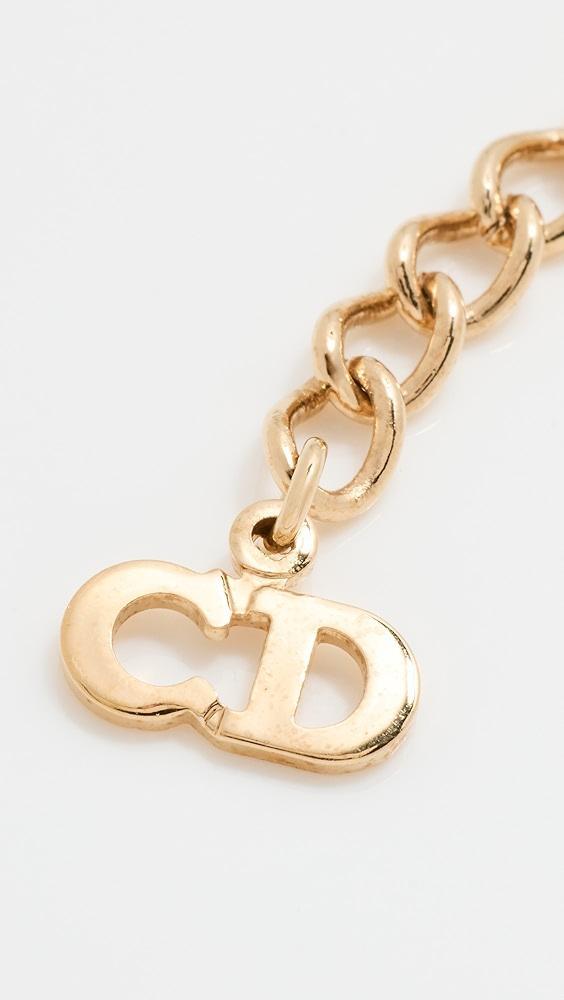 What Goes Around Comes Around Dior Gold Crystal CD Necklace | Shopbop Product Image