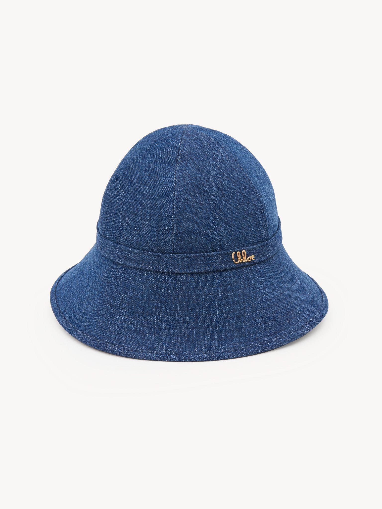 The Chloé Iconic bucket hat in denim Product Image