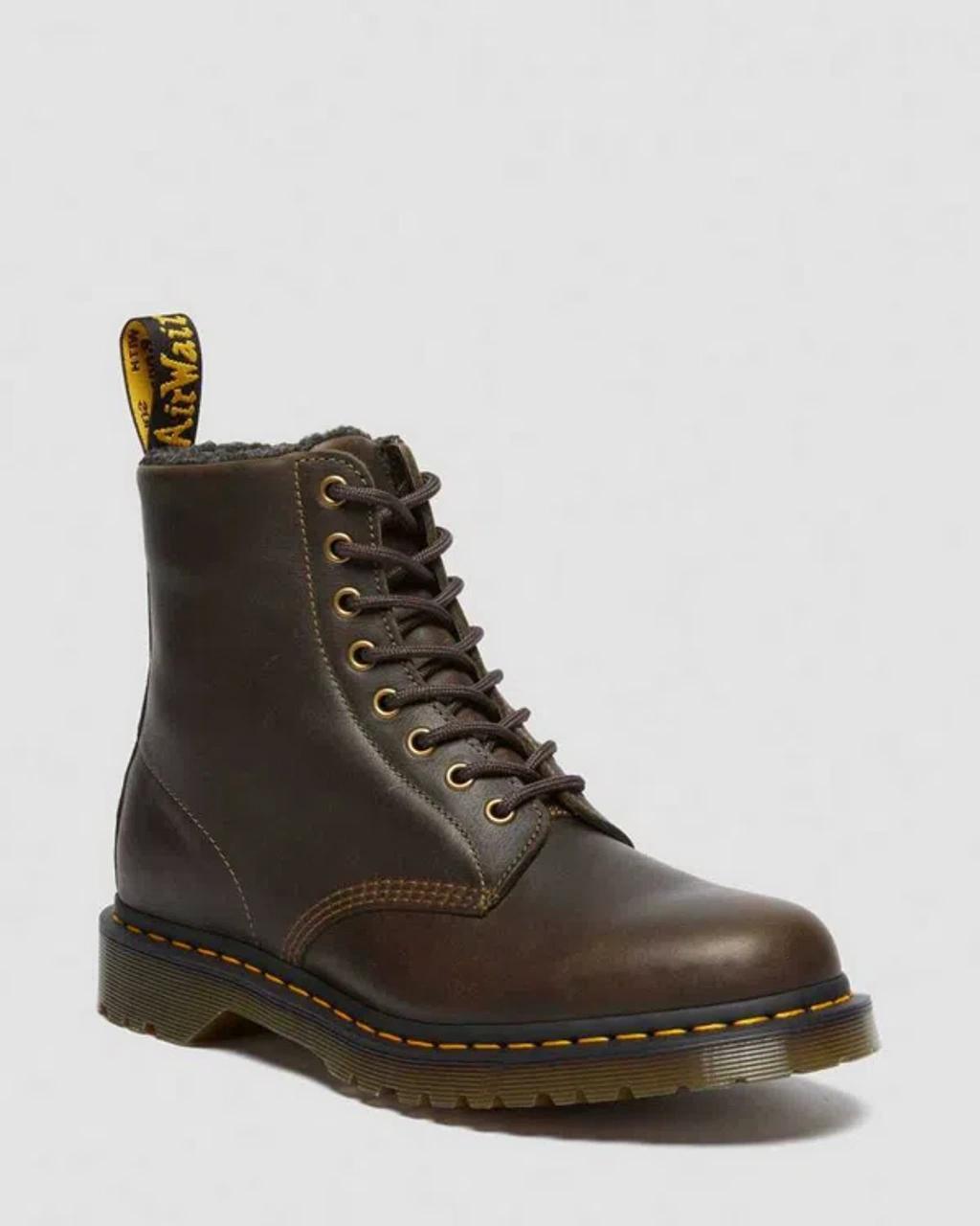 DR. MARTENS' 1460 Warmwair Grizzly Lace Up Boots In Brown Product Image