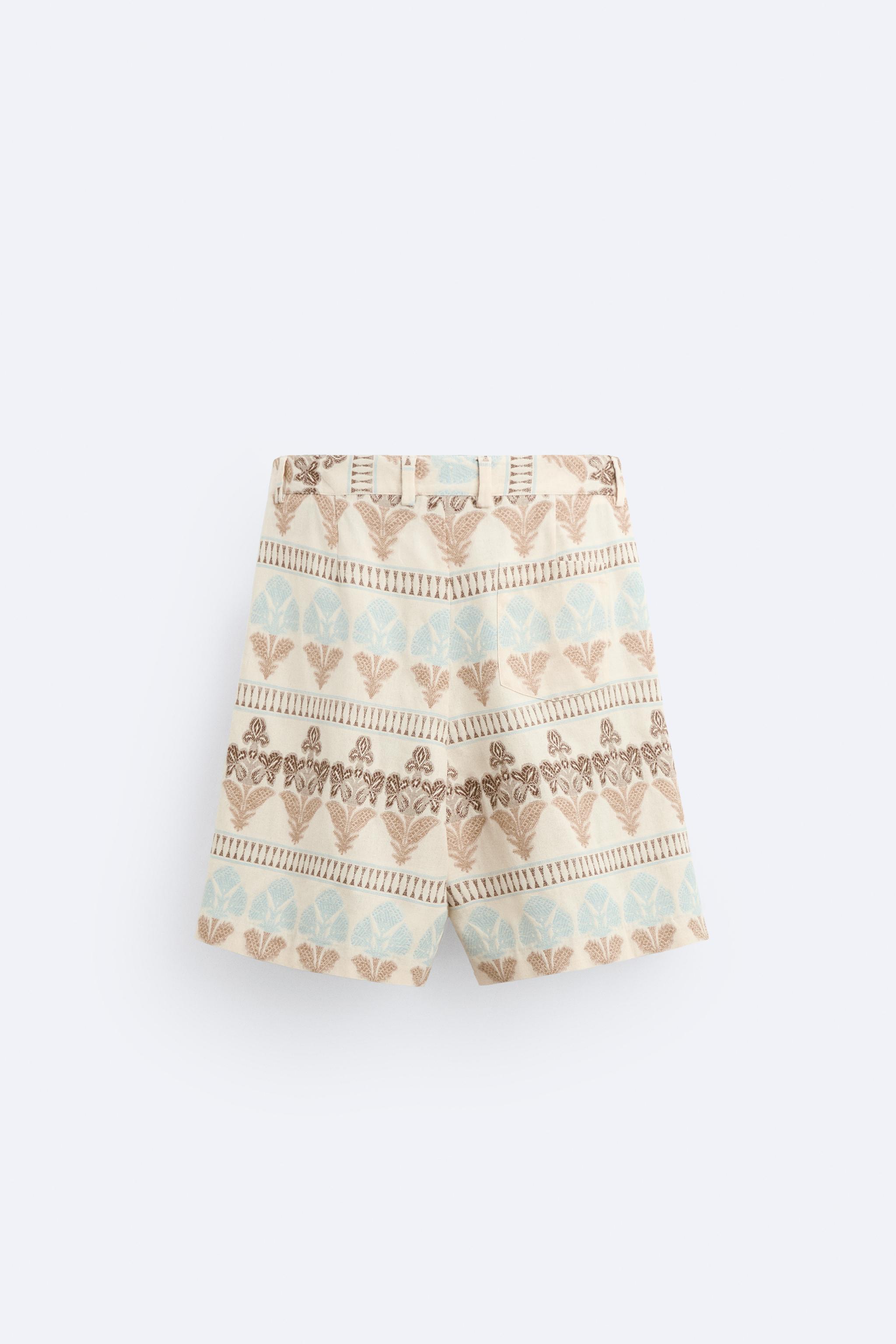 GEOMETRIC JACQUARD SHORTS Product Image