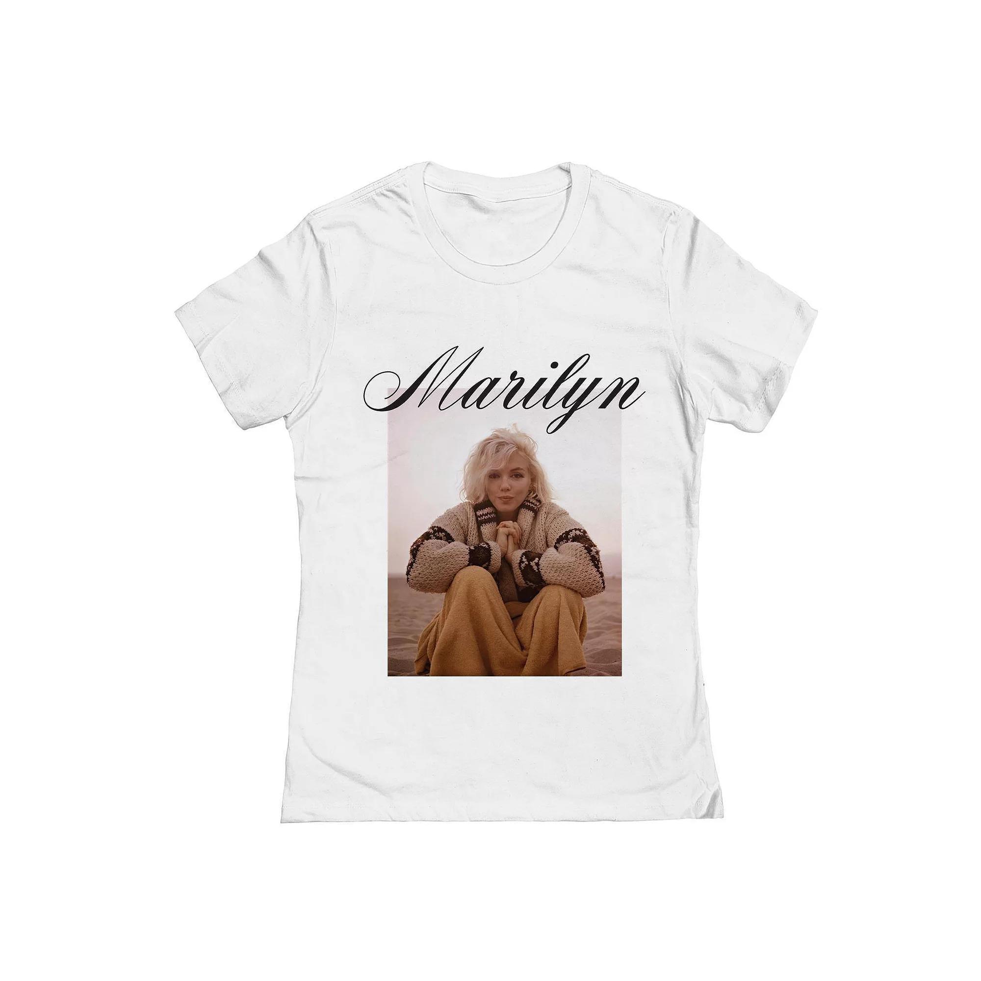 Junior's Grayson Threads The Label Marilyn Monroe Portrait Graphic Tee, Women's, Size: XL, White Product Image