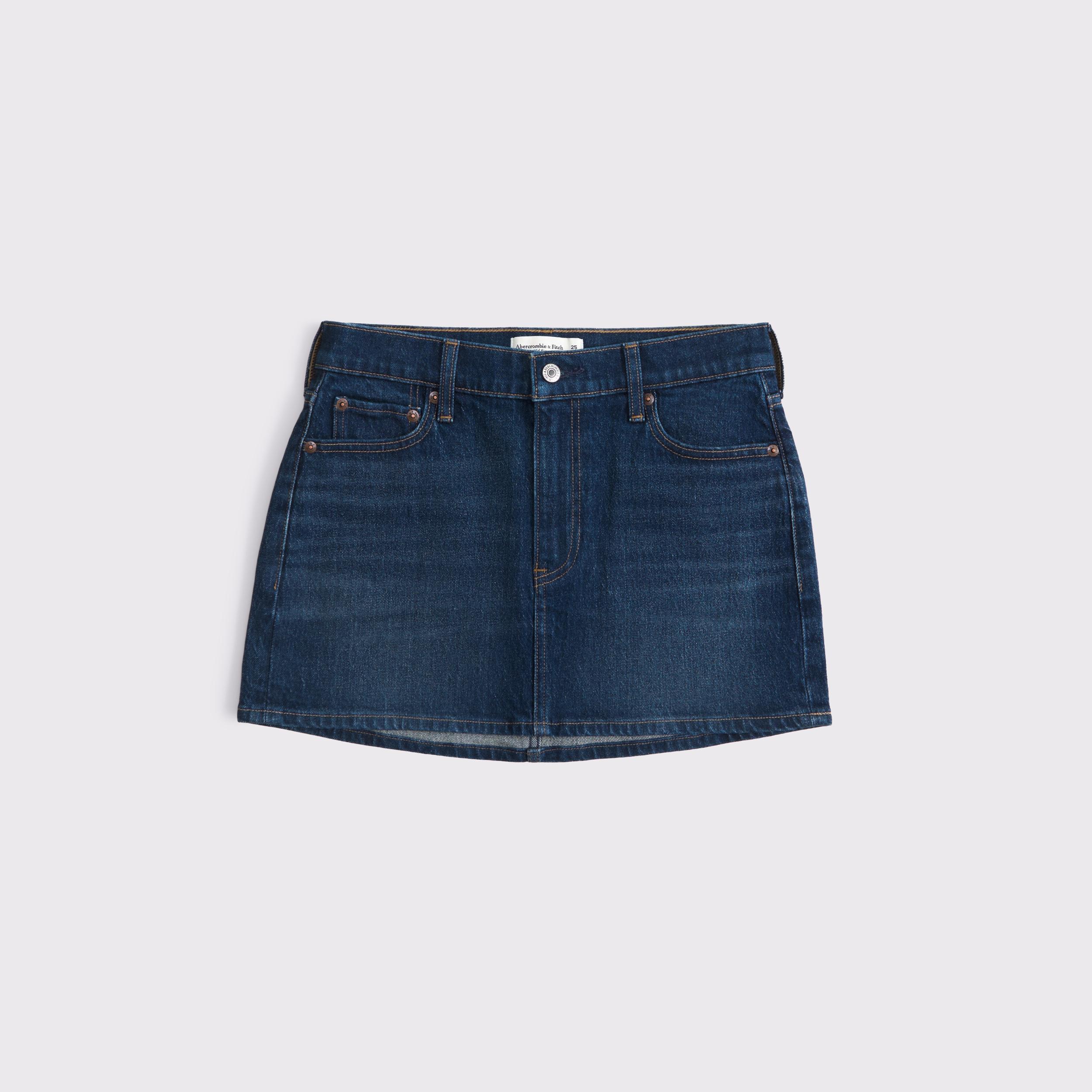Mid Rise Denim Mini Skirt Product Image