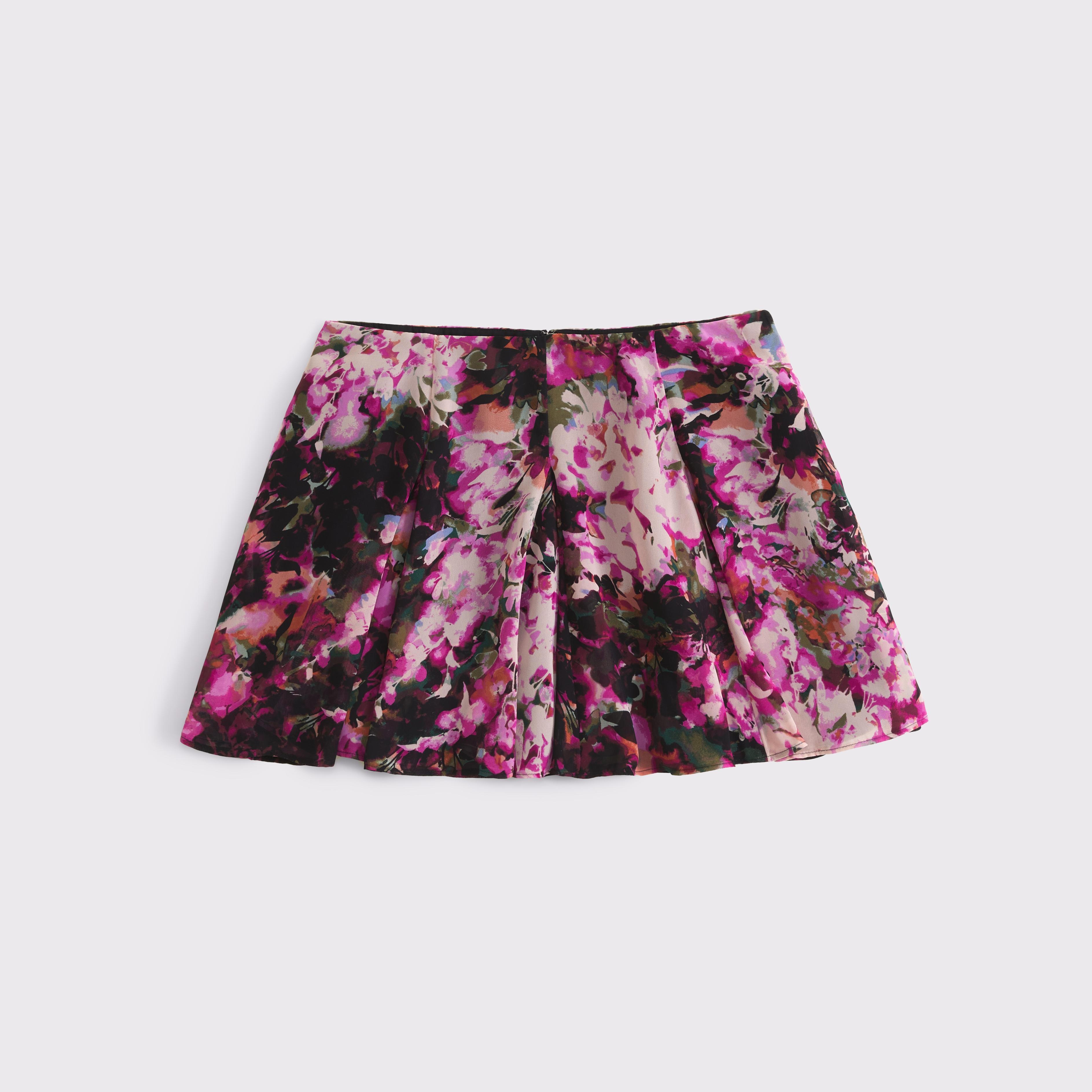 High Rise Flowy Godet Mini Skirt Product Image