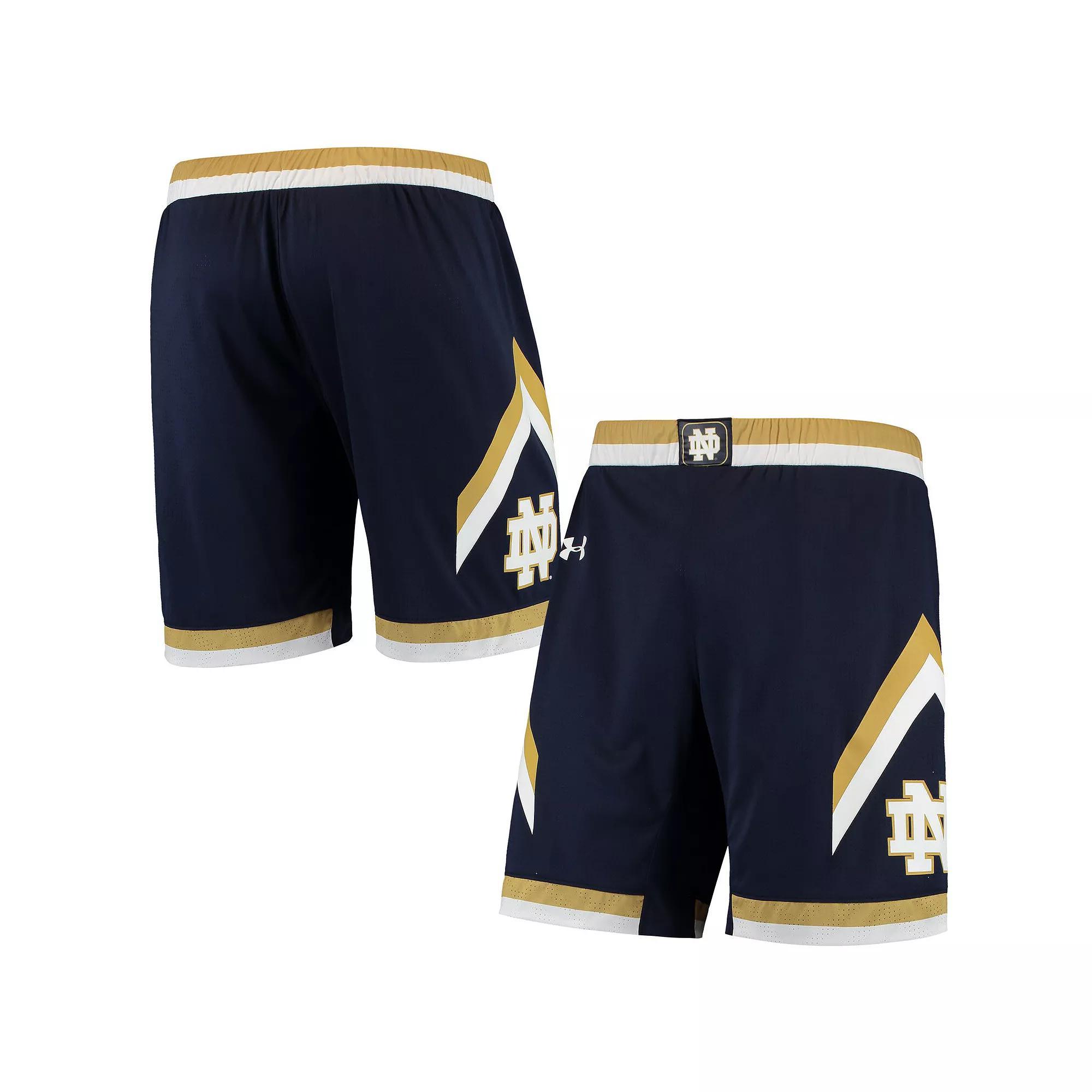 Men's Under Armour Navy Notre Dame Fighting Irish Replica Basketball Short,  Product Image