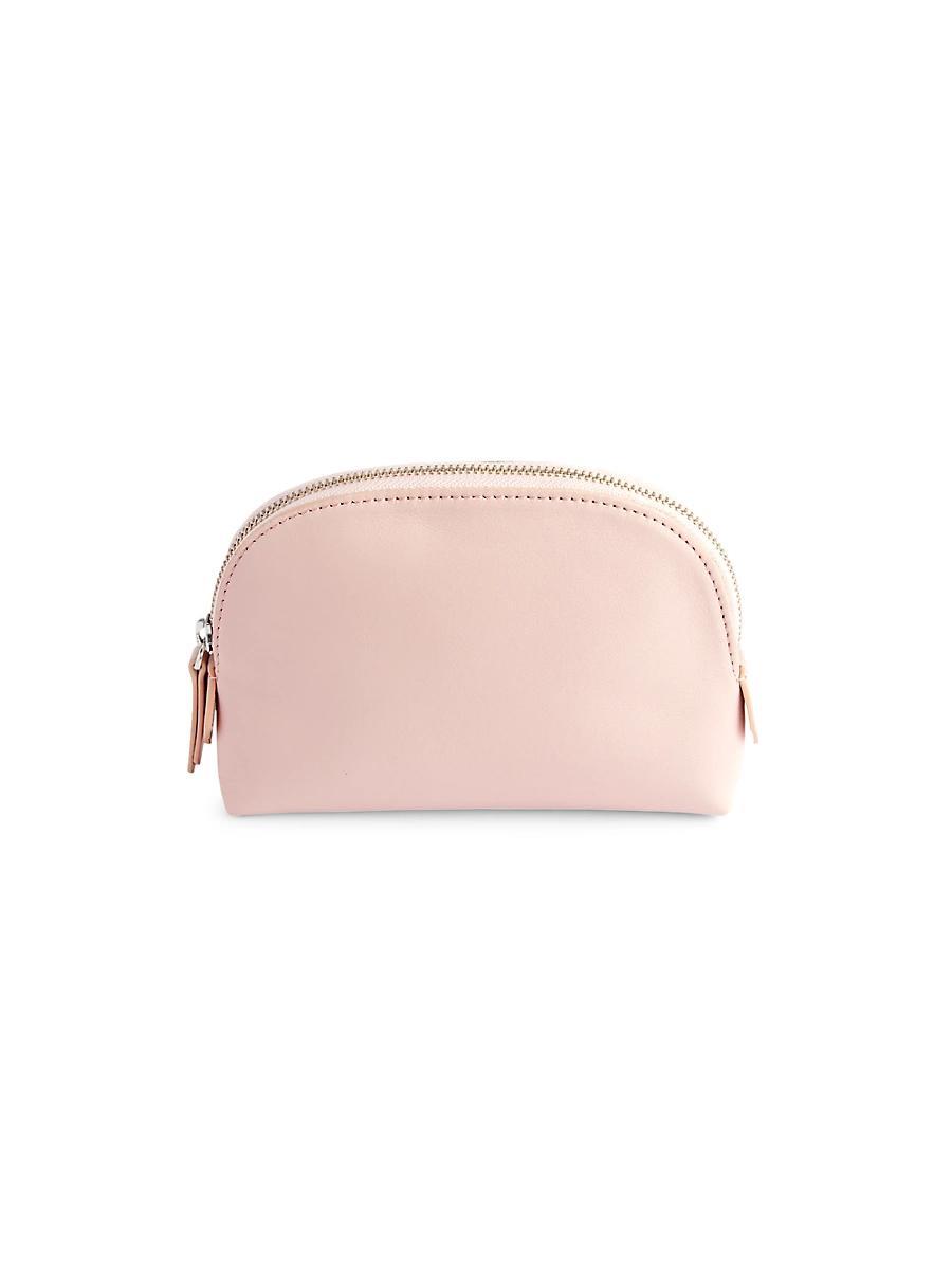 Womens Compact Leather Cosmetic Bag Product Image