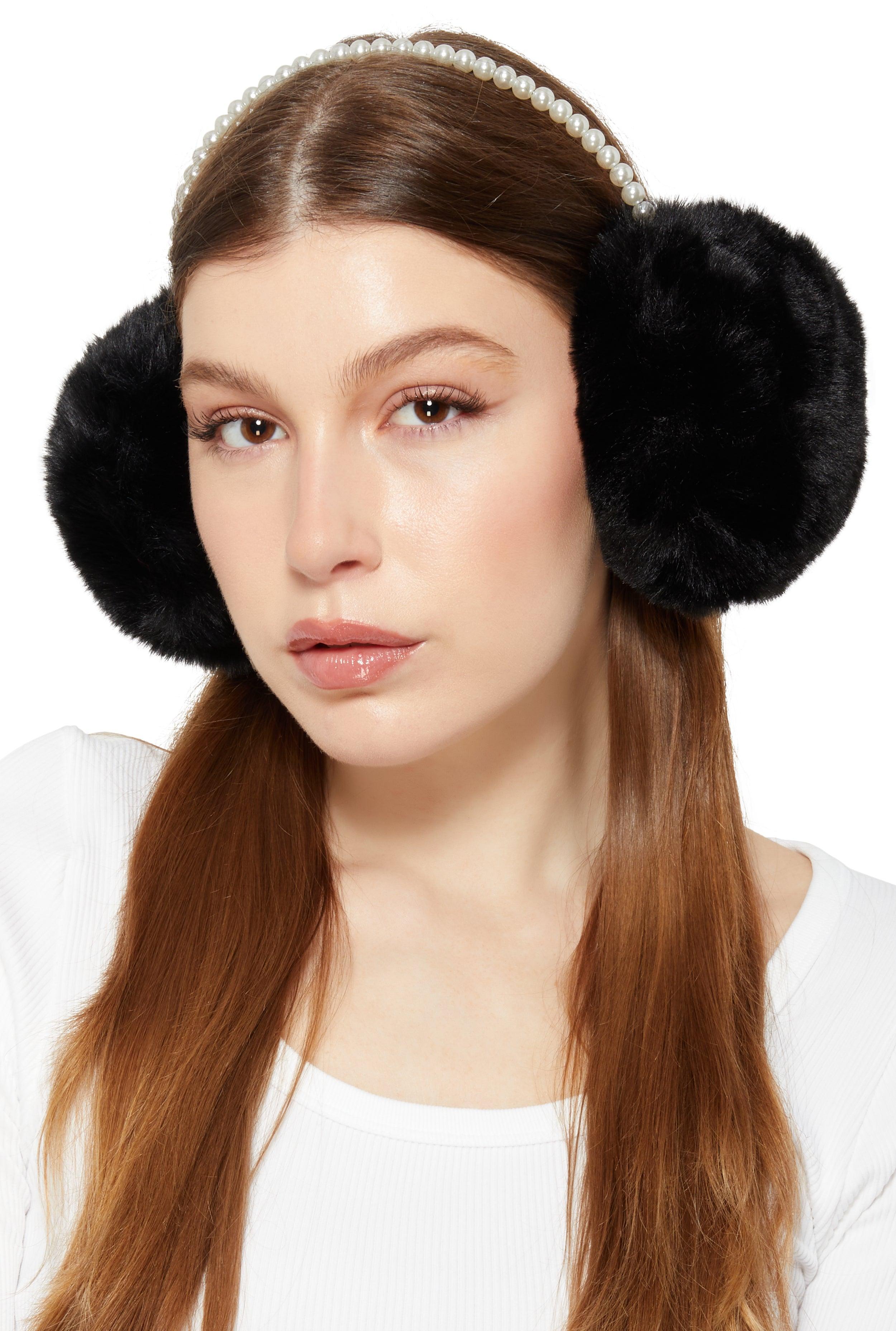 Womens Faux Pearl Earmuffs Product Image