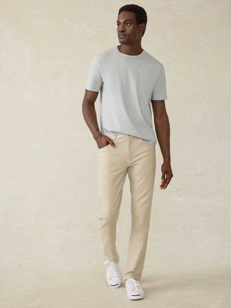 Stretch Terry 5-Pocket Athletic Fit Pant - Stone Product Image